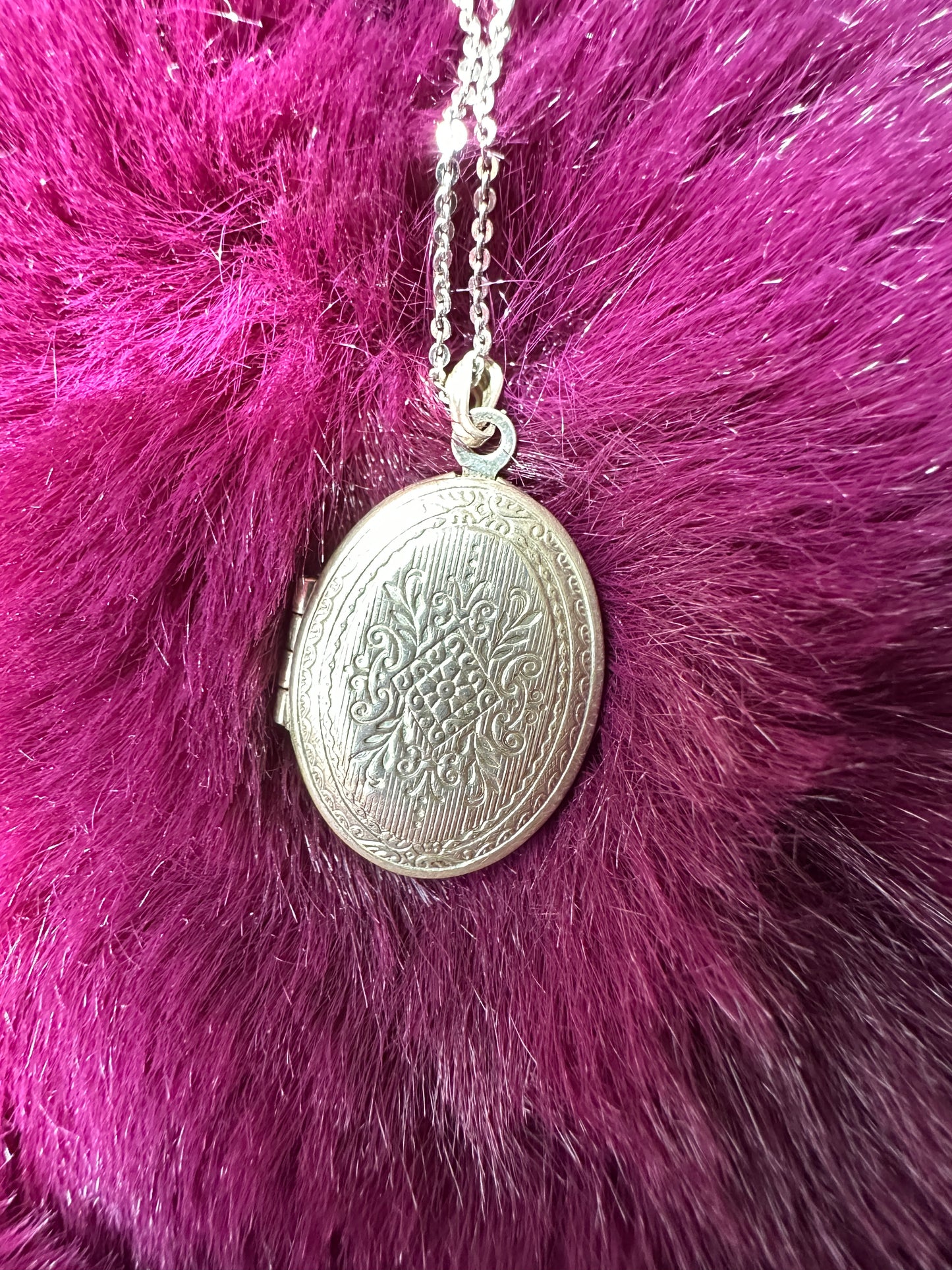 Sterling Silver Etched Locket