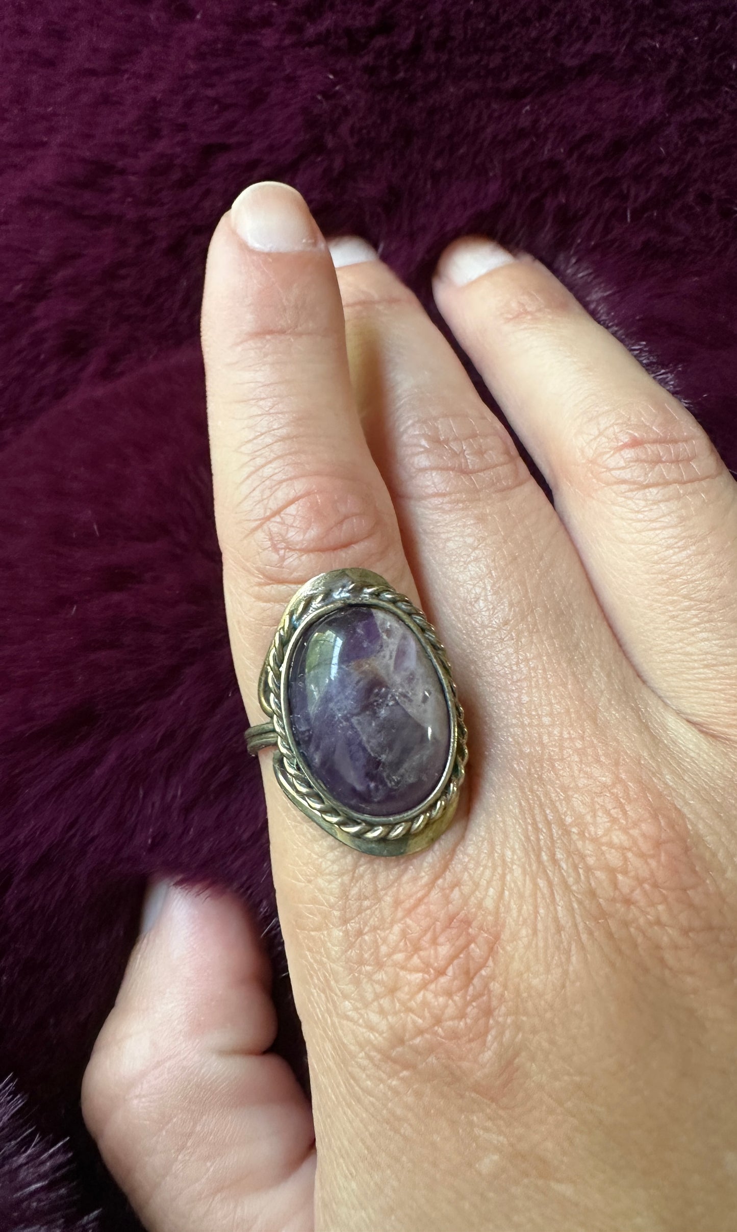 Amethyst Adjustable Ring