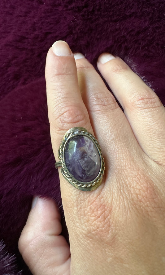 Amethyst Adjustable Ring