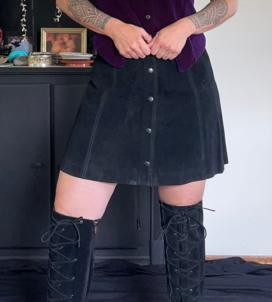90s Rampage Suede Skirt S-M