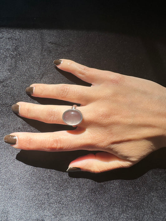 Sterling Silver Oval Ametrine Gem Ring SZ 8