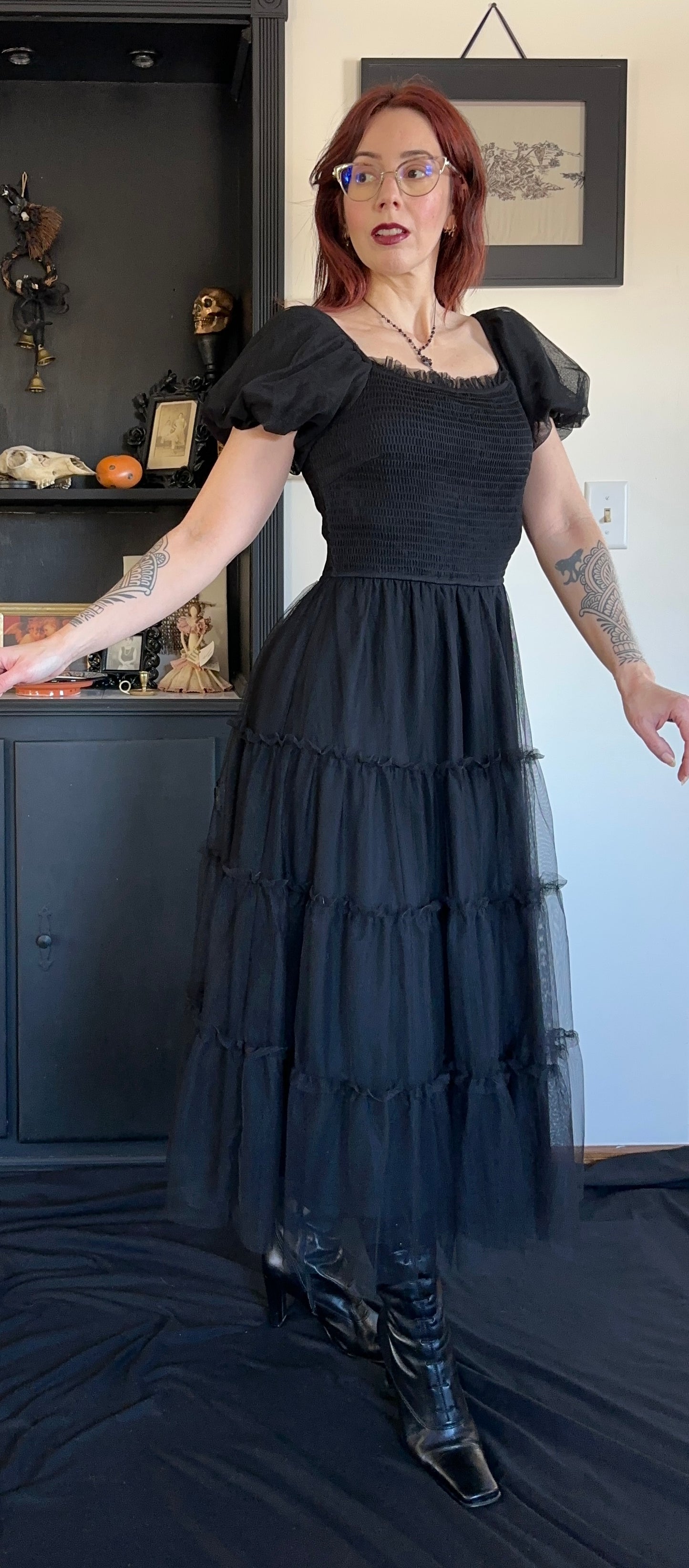 Layered Romantic Goth Dress XS - M