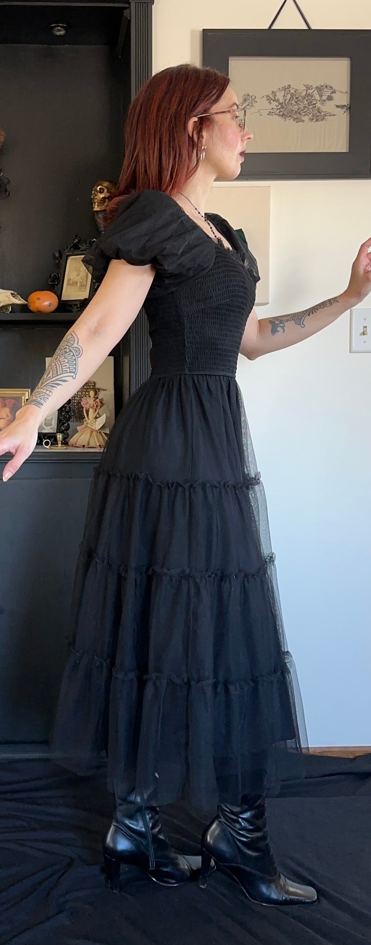 Layered Romantic Goth Dress XS - M