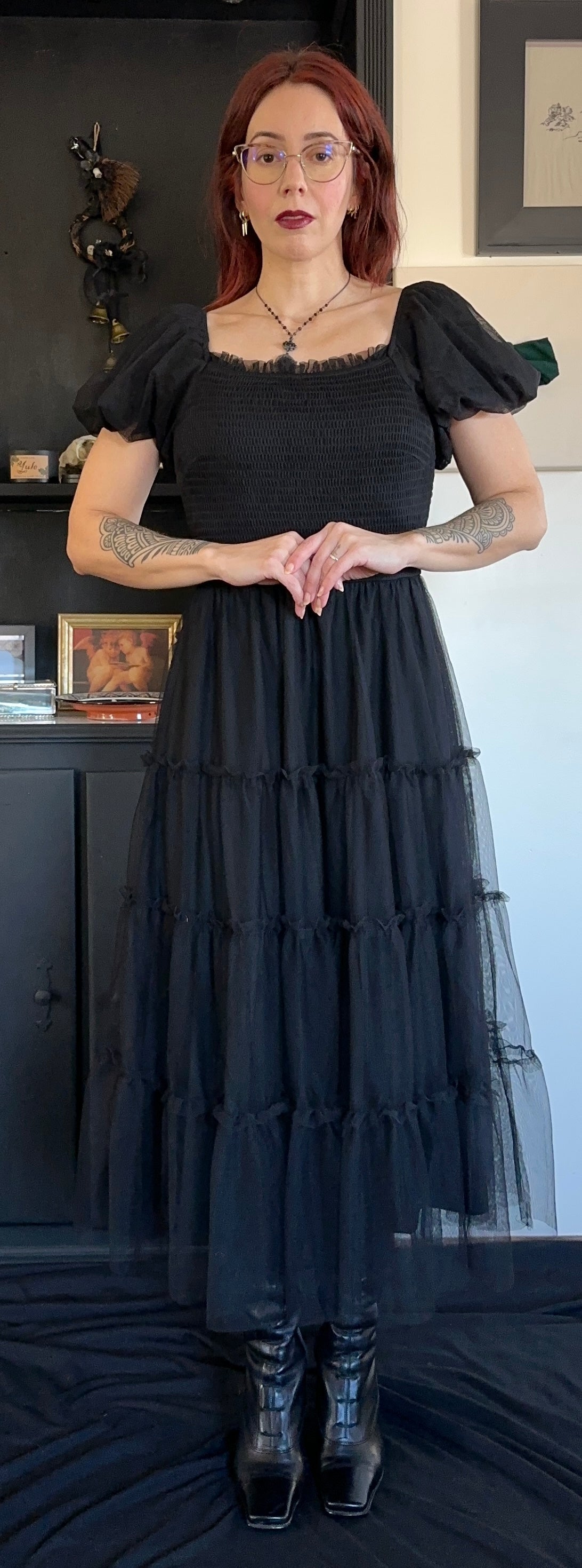 Layered Romantic Goth Dress XS - M