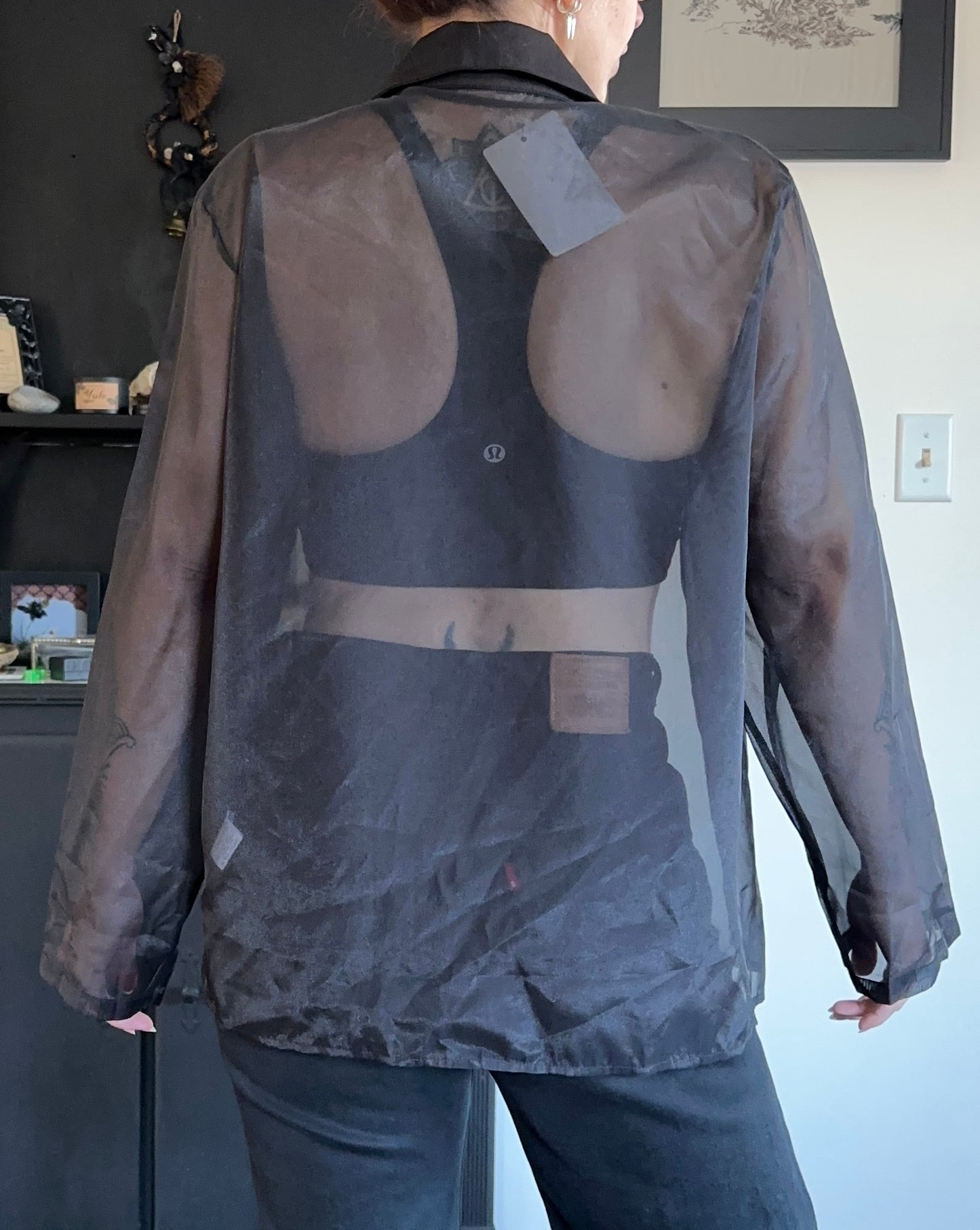 Cyberpunk Sheer Collared Top S - M