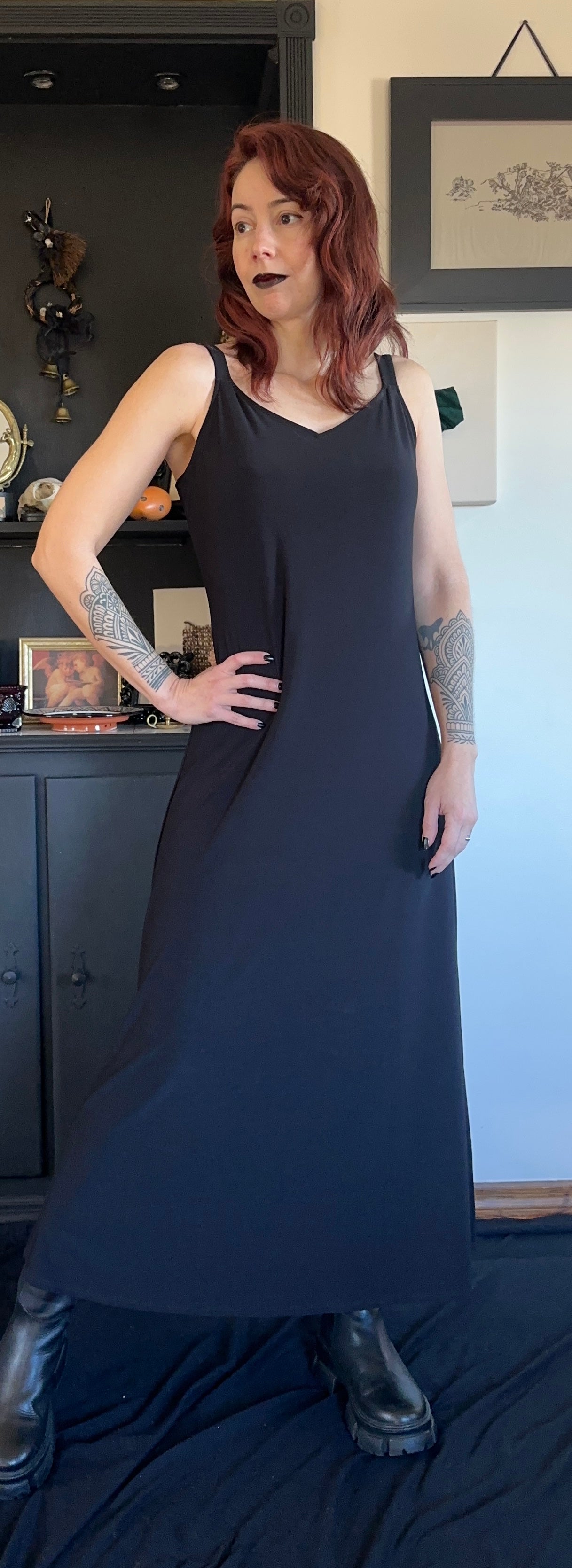90s Stretch Slip Dress M