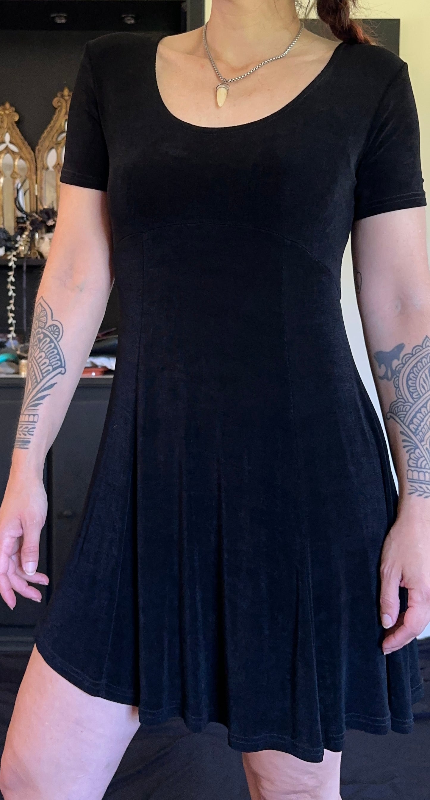 Softgoth Flared Dress S