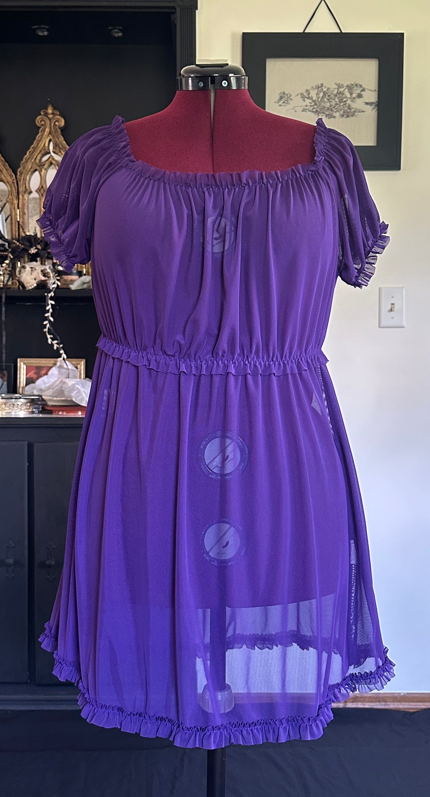 Sheer Mesh Baby Doll 3X