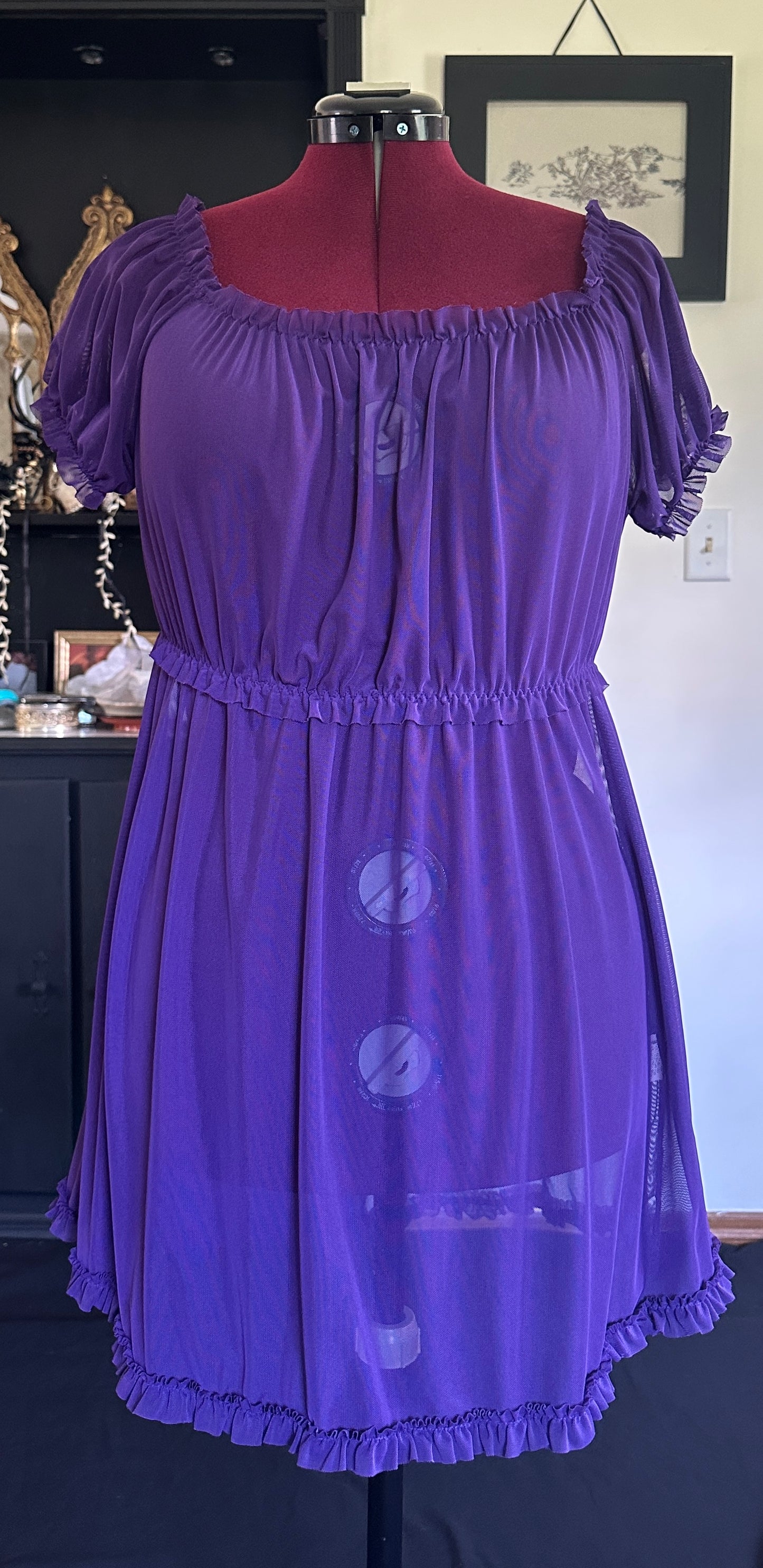 Sheer Mesh Baby Doll 3X
