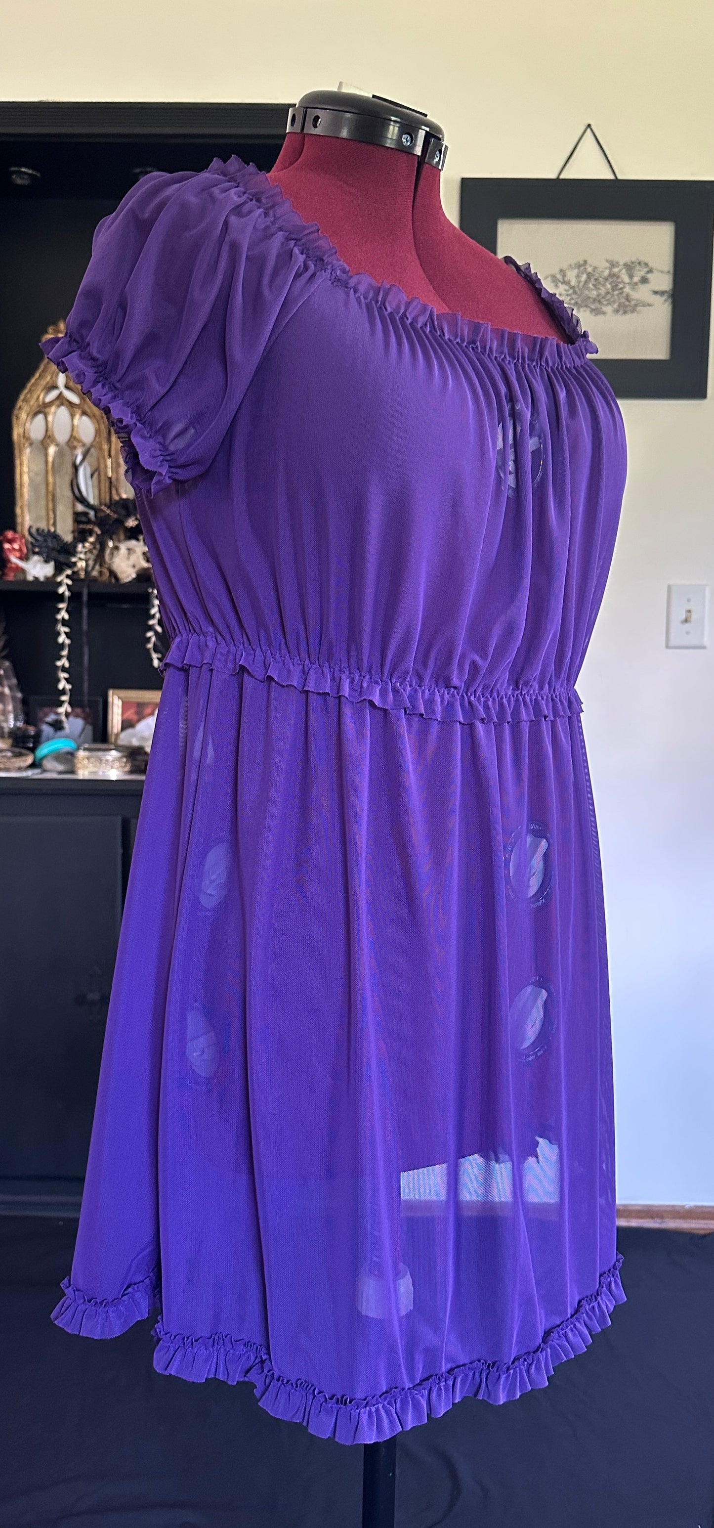 Sheer Mesh Baby Doll 3X