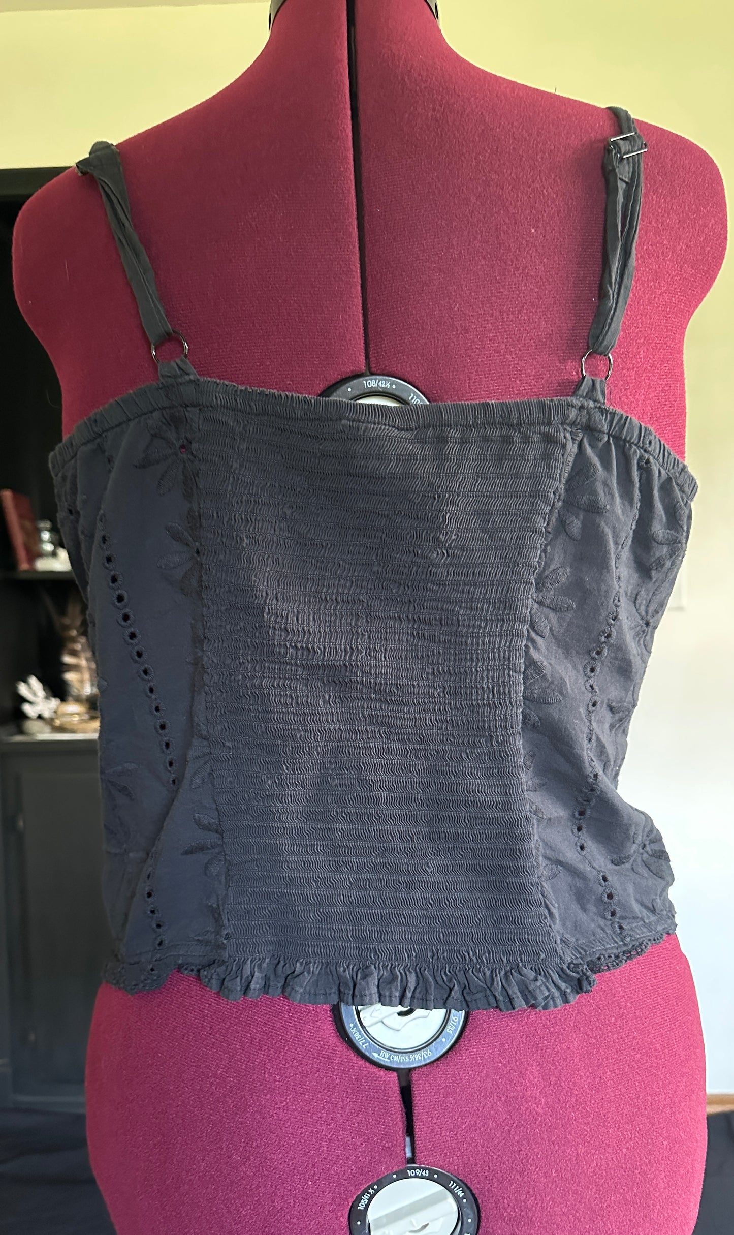 Embroidered Summer Goth Tank 3X