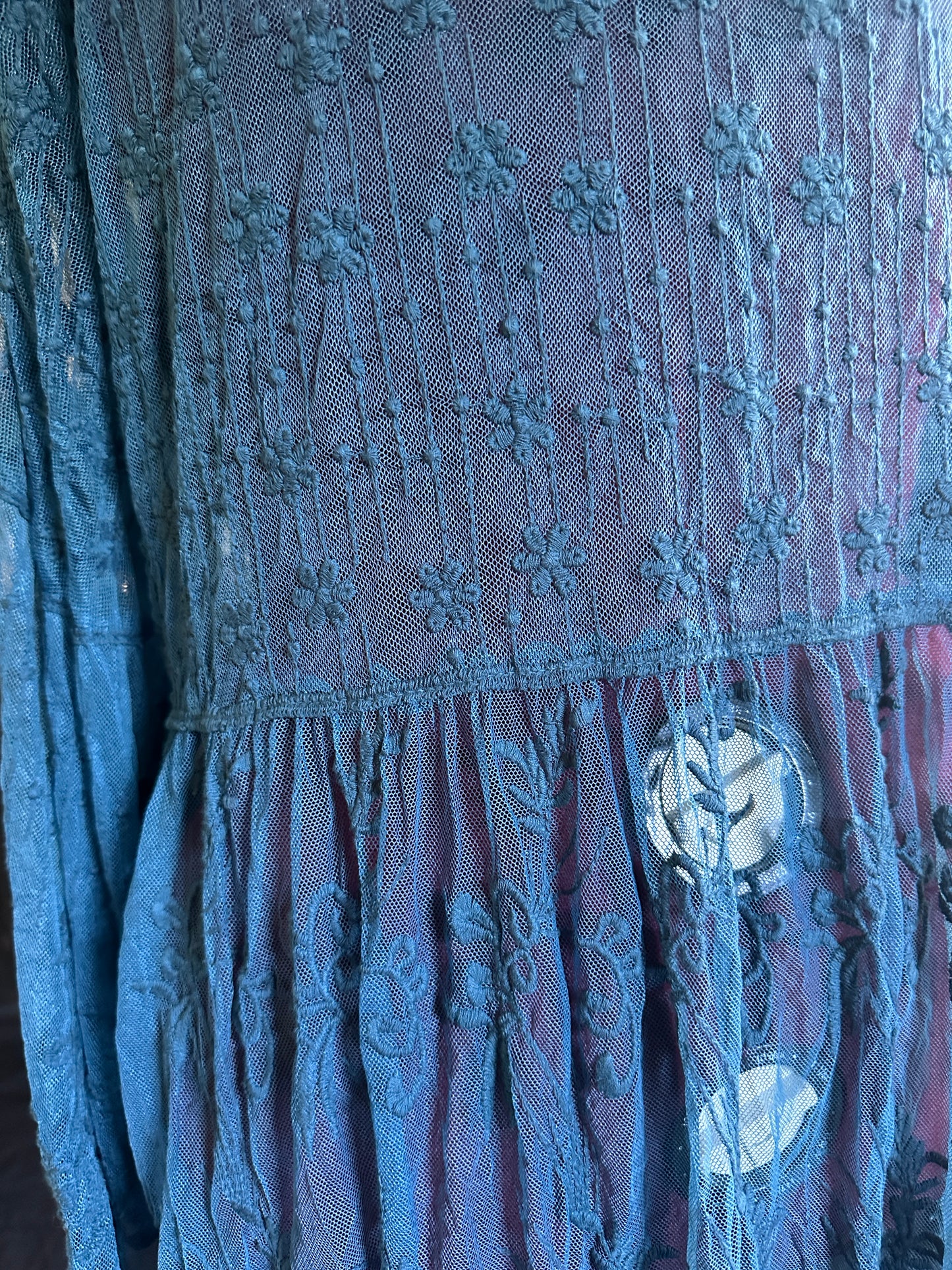 Witchy Sheer Embroidered Top 1X-2X