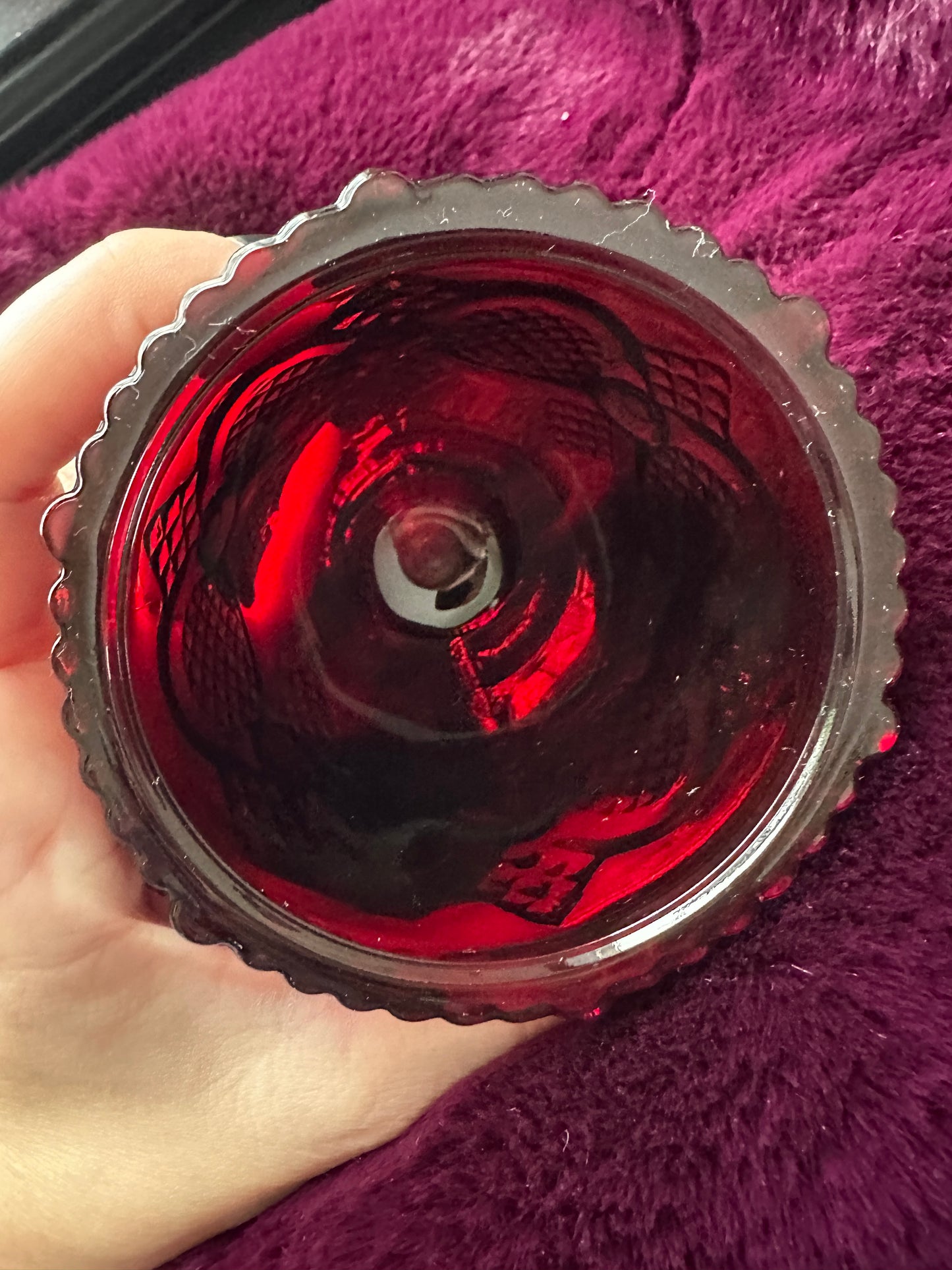 Red Glass Baroque Style Goblets