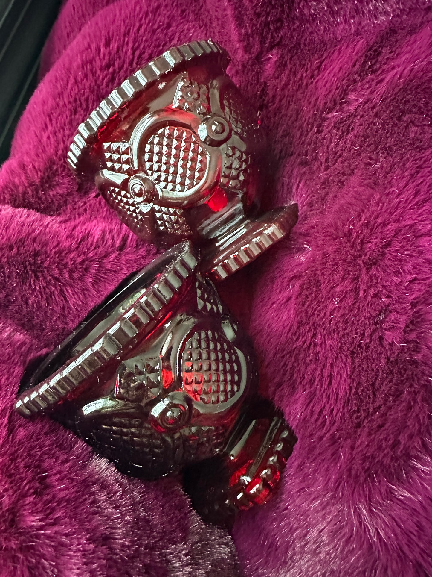Red Glass Baroque Style Goblets