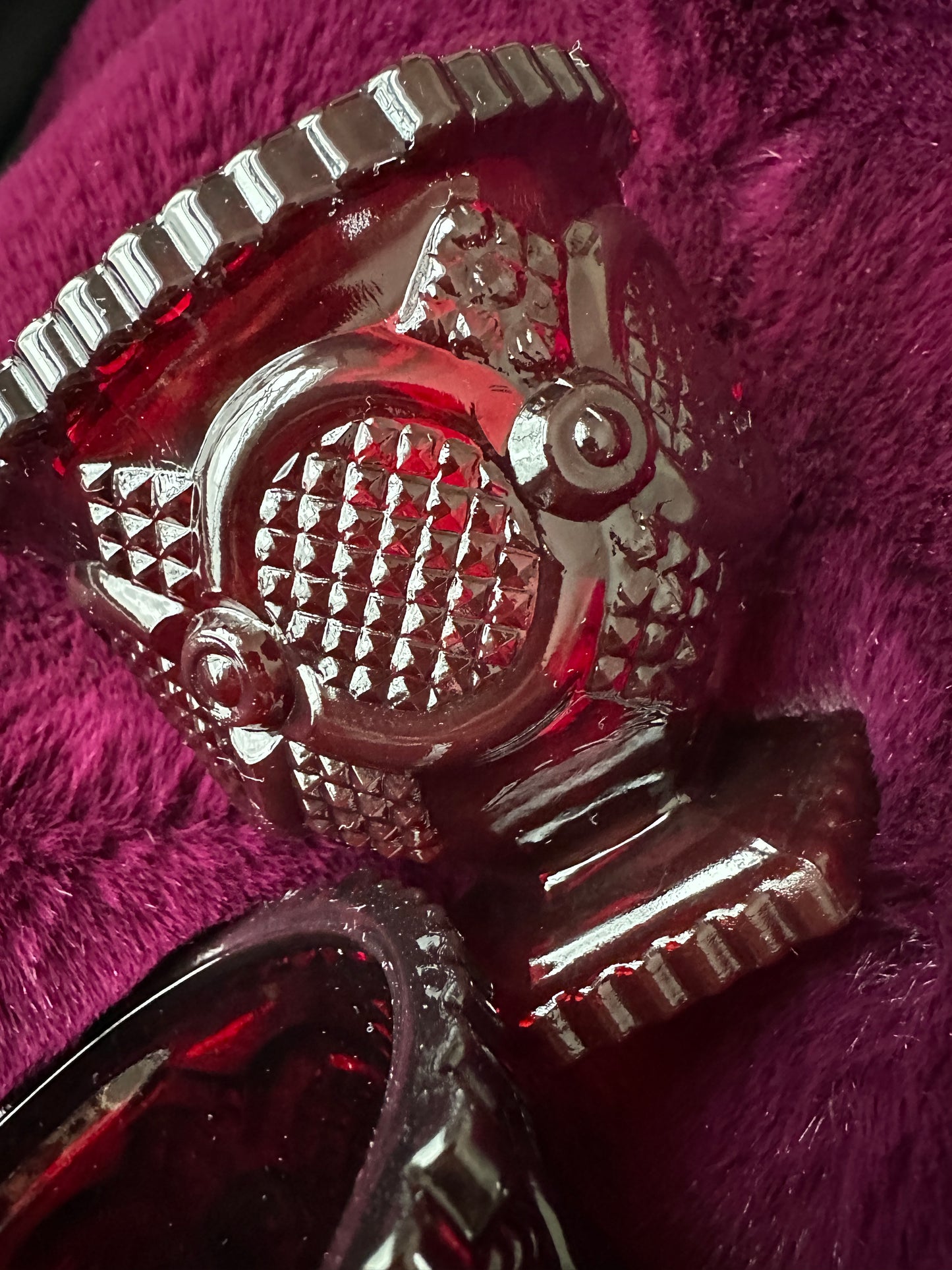 Red Glass Baroque Style Goblets