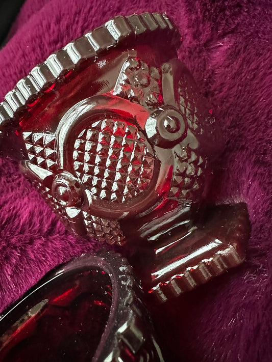 Red Glass Baroque Style Goblets