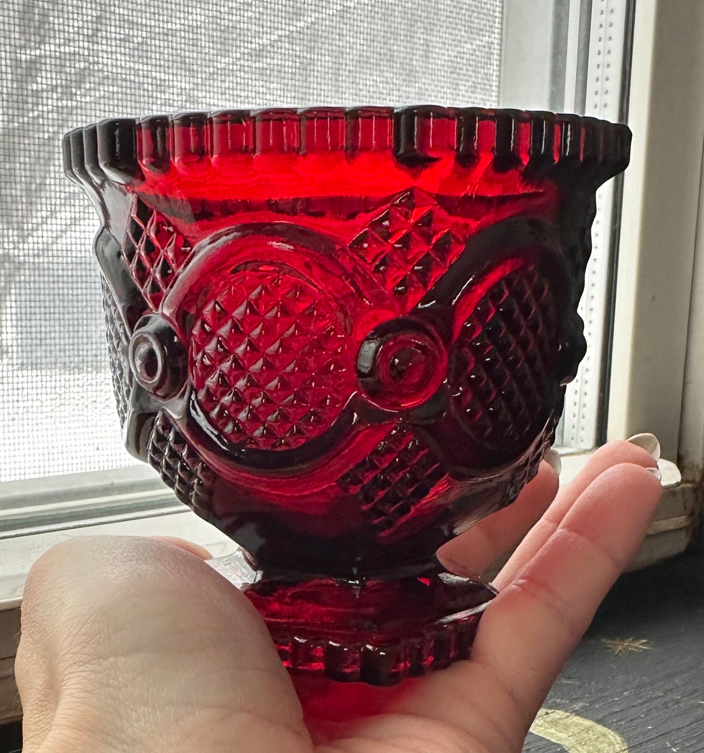 Red Glass Baroque Style Goblets