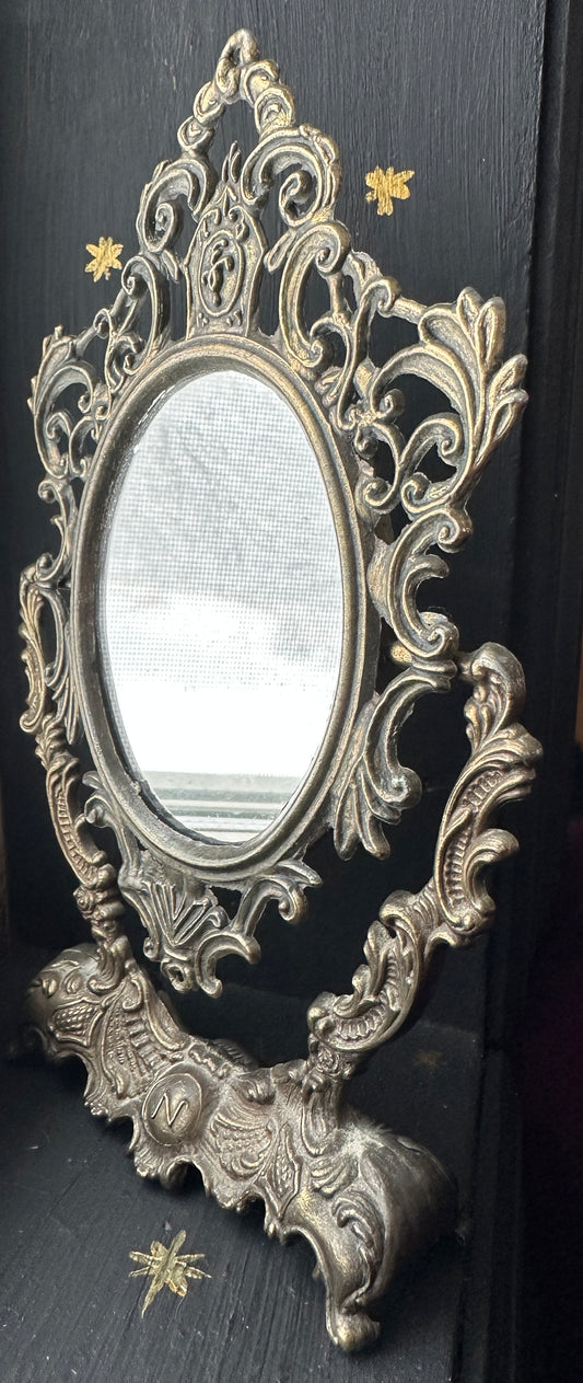 Brass Italian Swivel Vanity Mirror