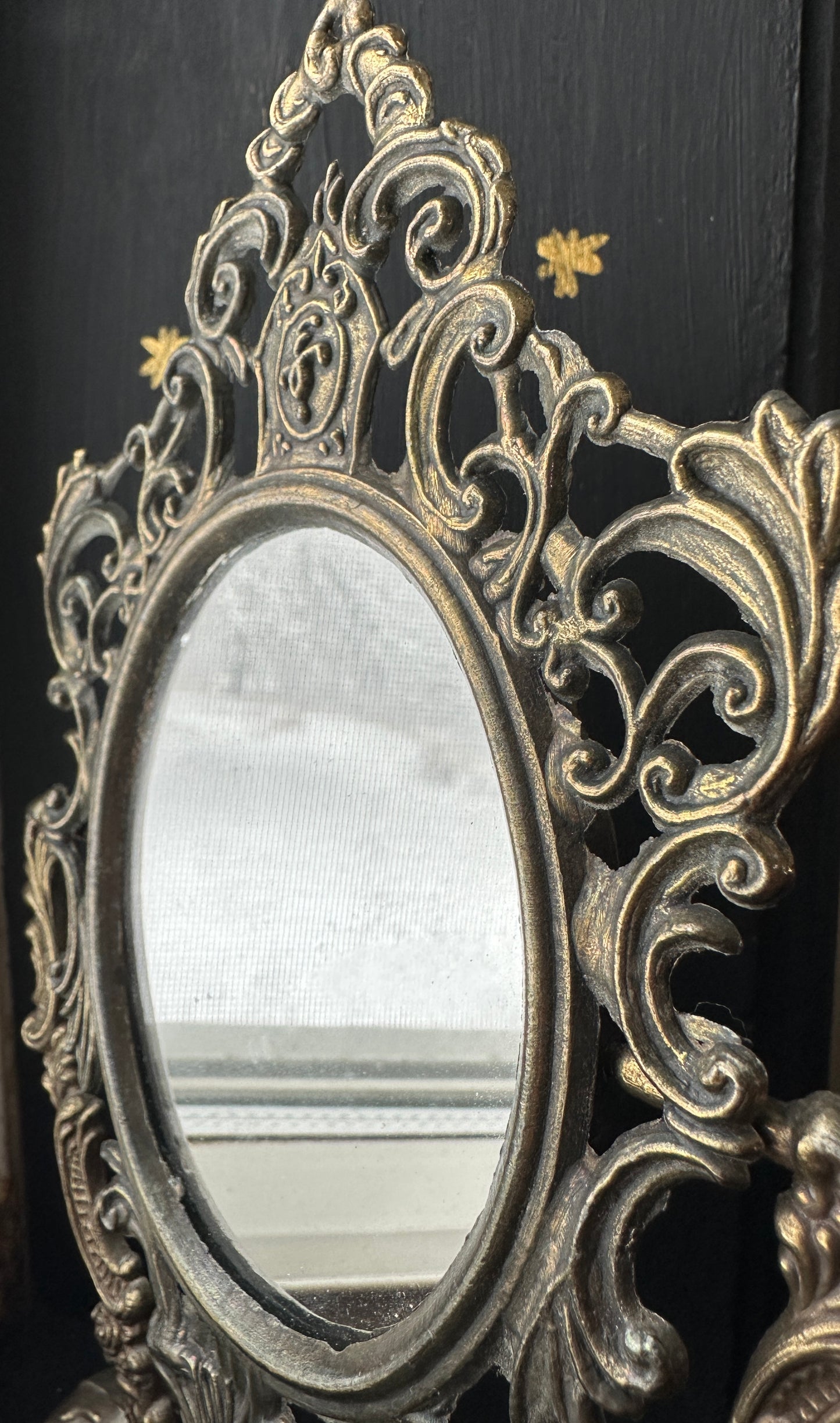 Brass Italian Swivel Vanity Mirror