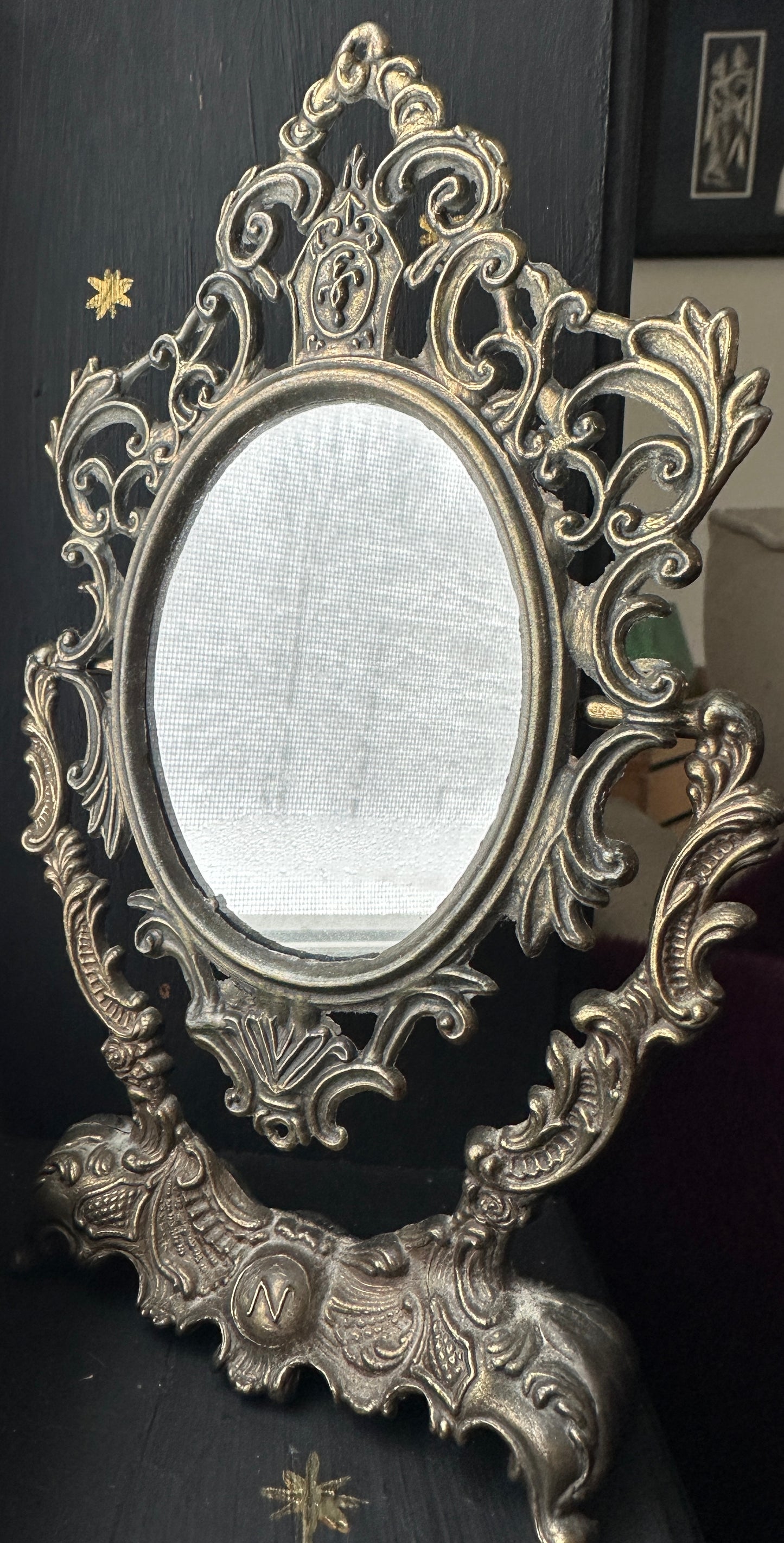 Brass Italian Swivel Vanity Mirror
