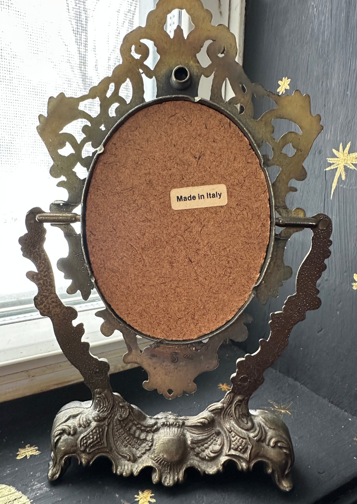Brass Italian Swivel Vanity Mirror