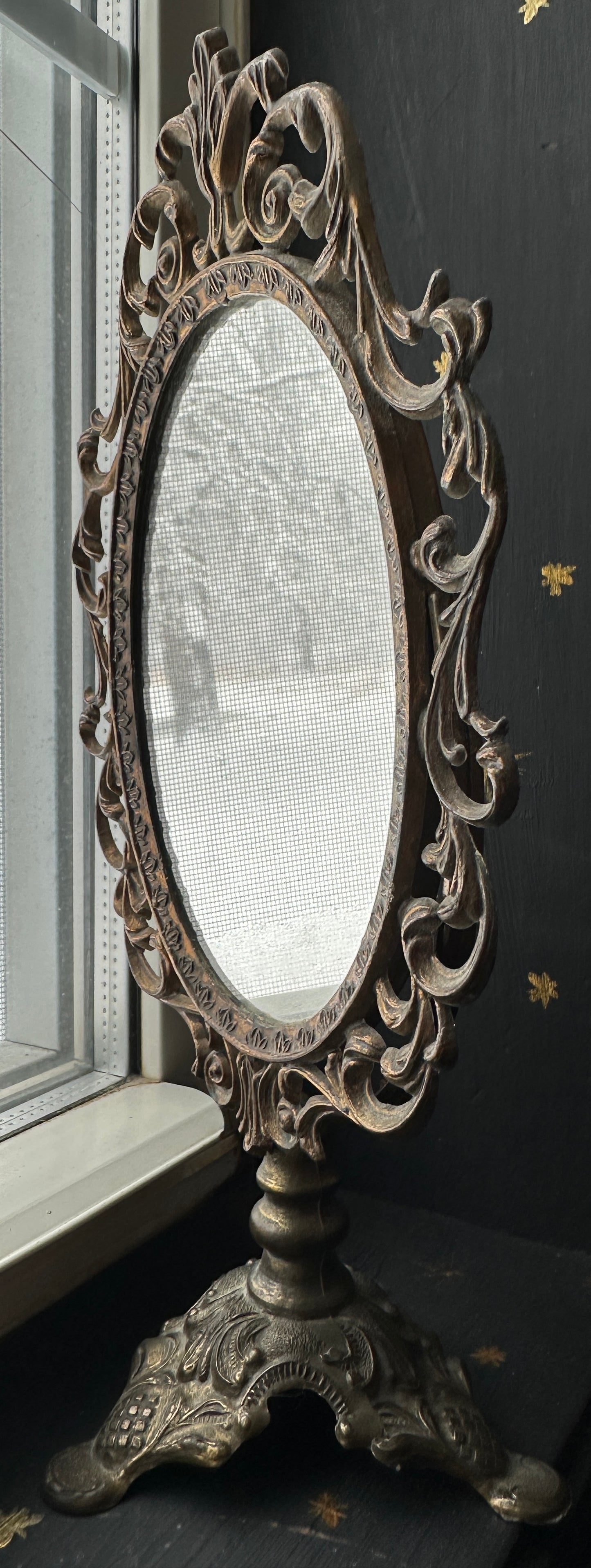 Brass Victorian Swivel Mirror