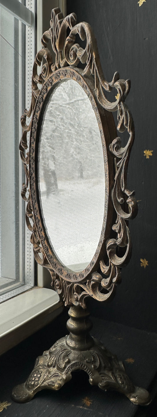 Brass Victorian Swivel Mirror