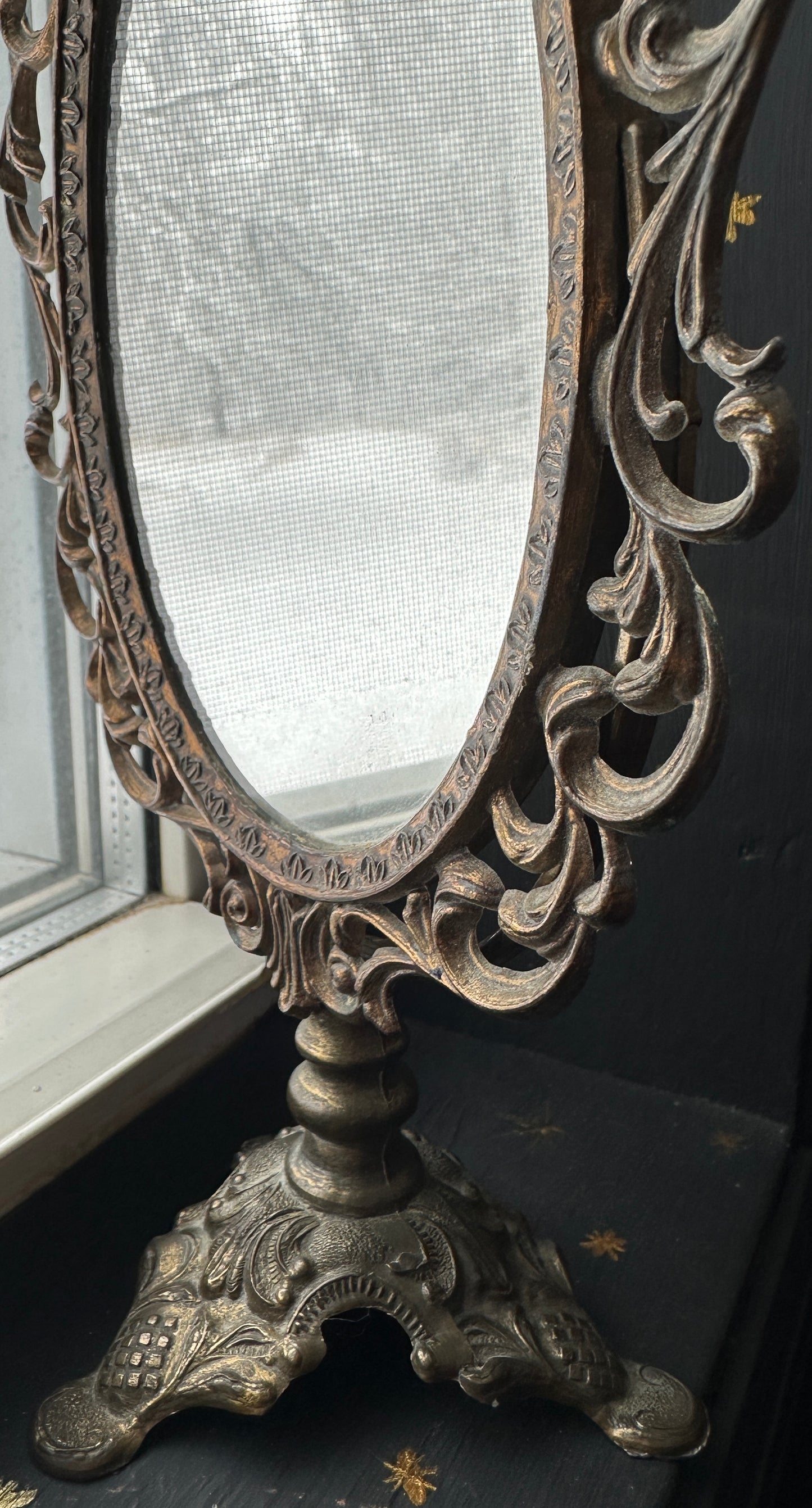 Brass Victorian Swivel Mirror
