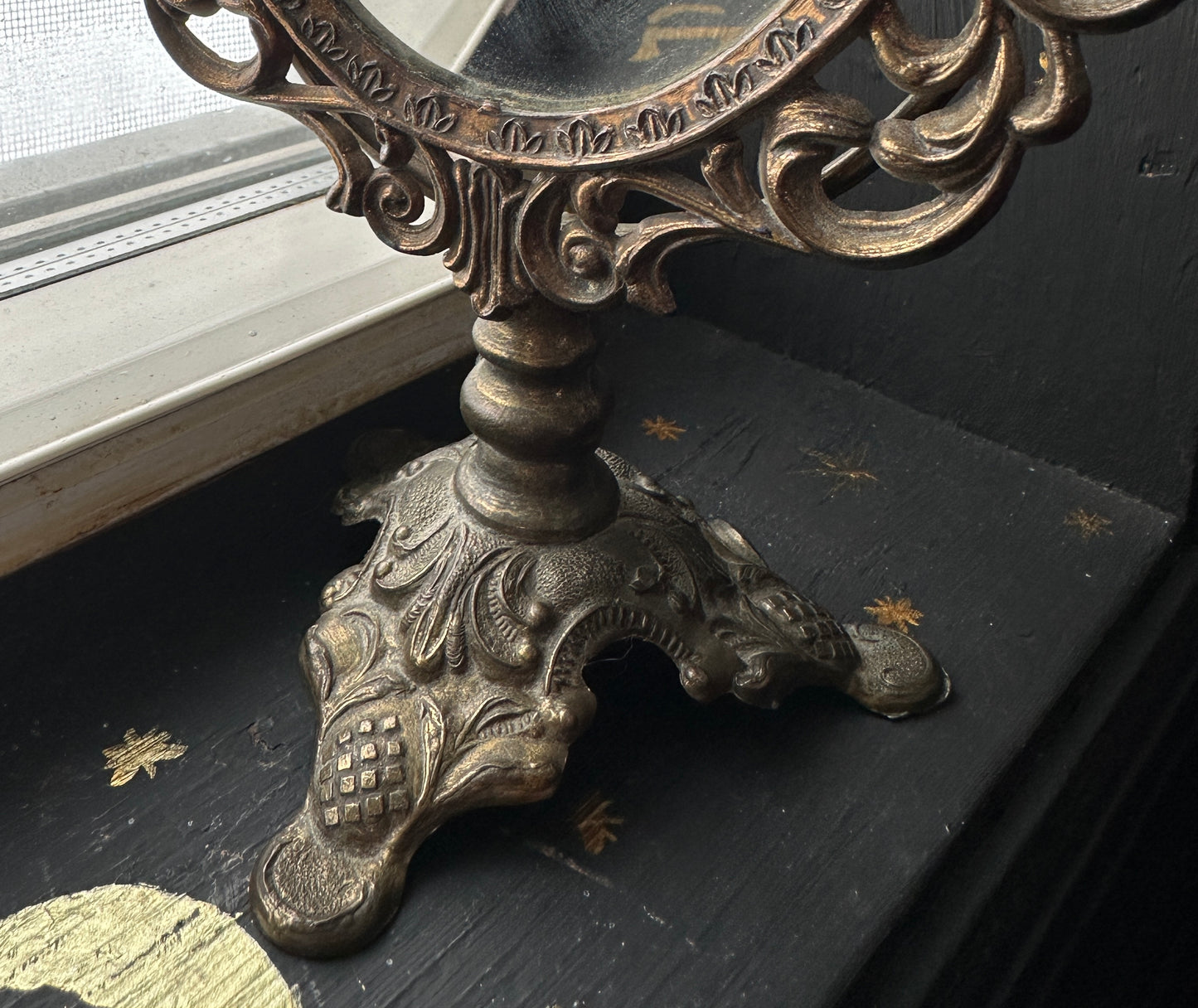 Brass Victorian Swivel Mirror
