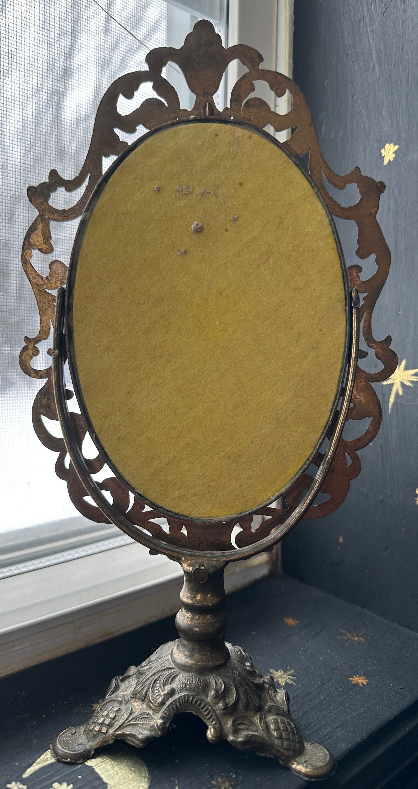 Brass Victorian Swivel Mirror