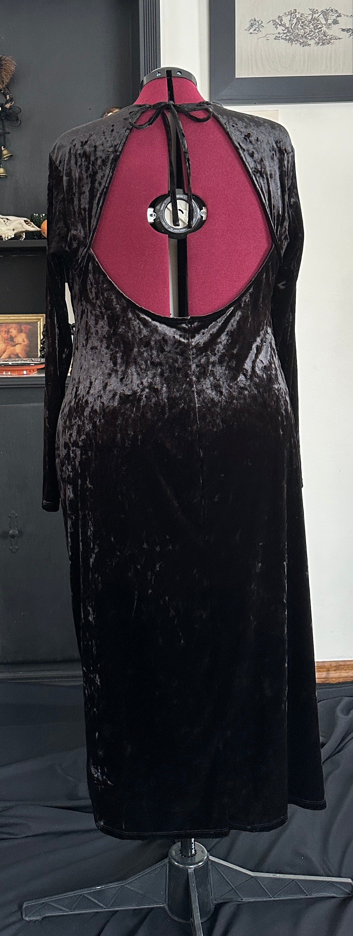 Ruched Velvet Bodycon Dress SZ 1X