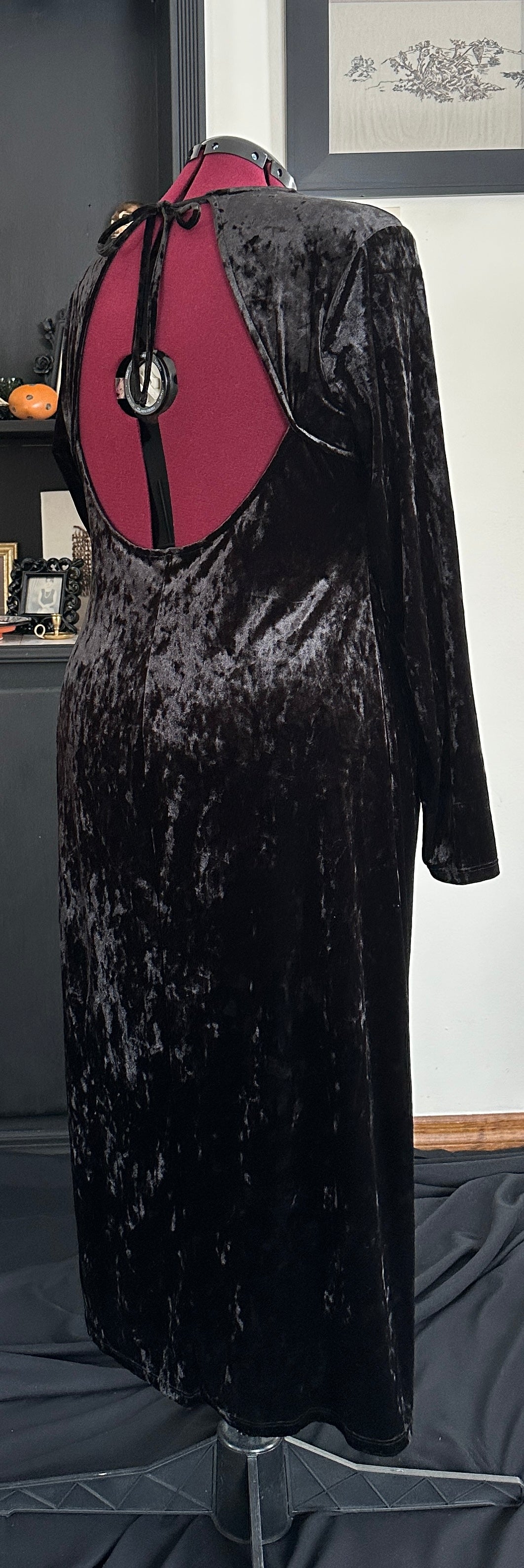 Ruched Velvet Bodycon Dress SZ 1X