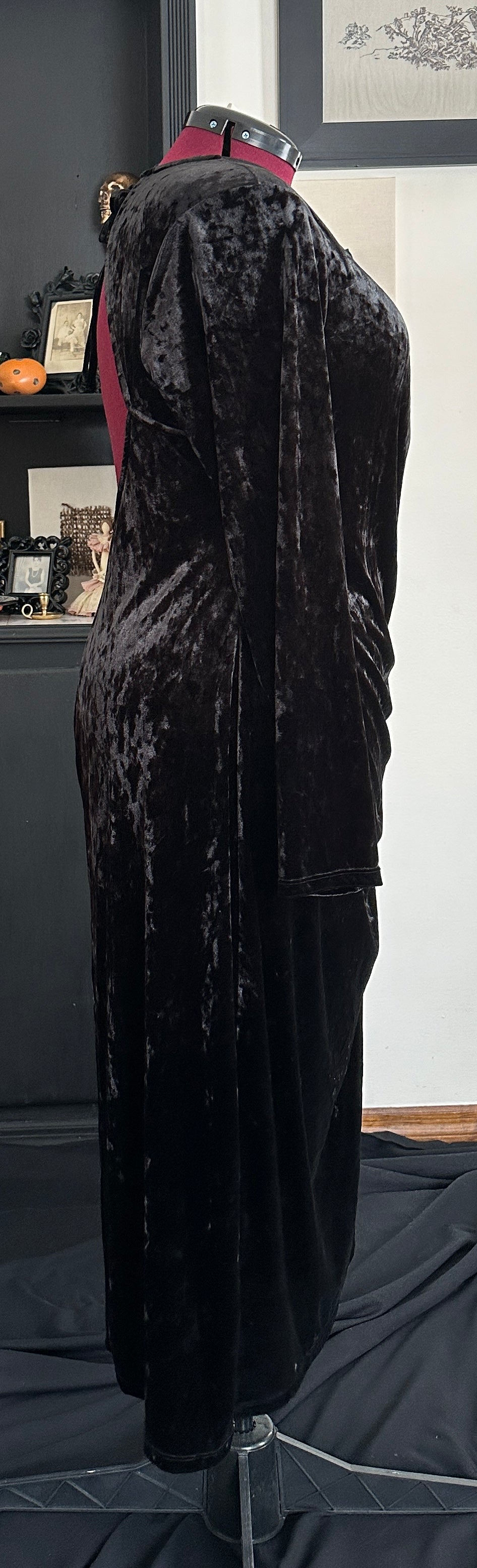 Ruched Velvet Bodycon Dress SZ 1X