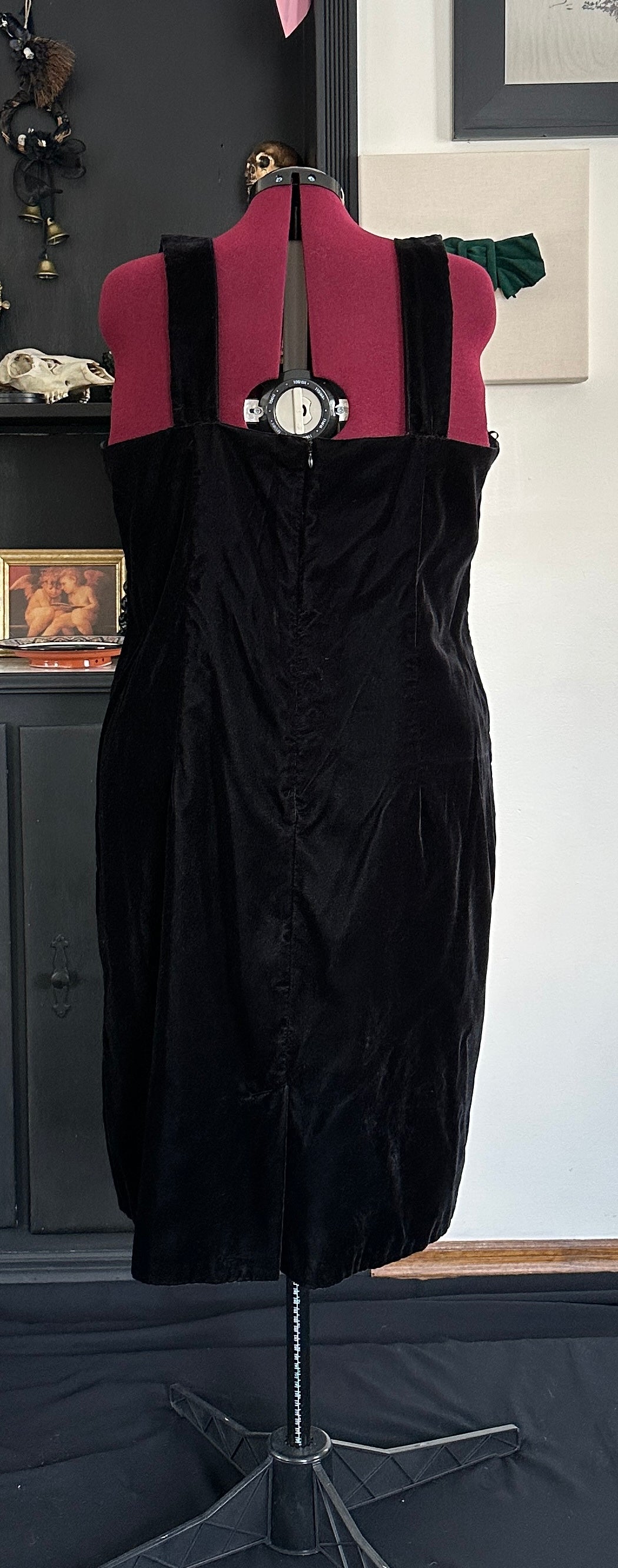 Vintage 80s Velvet Sheath Dress 2X