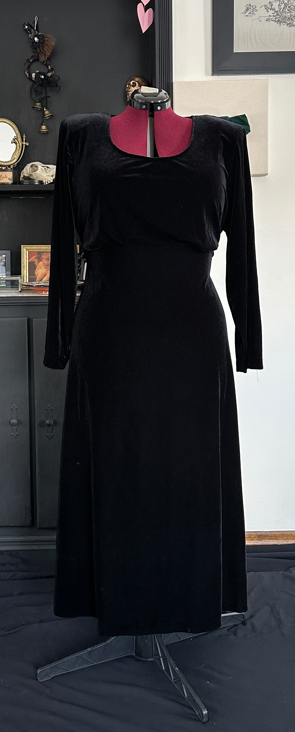 Empire Waist Velvet Maxi Dress 2X -3X