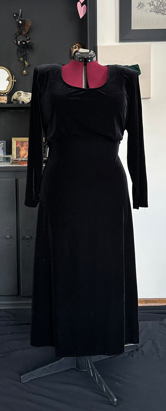 Empire Waist Velvet Maxi Dress 2X -3X
