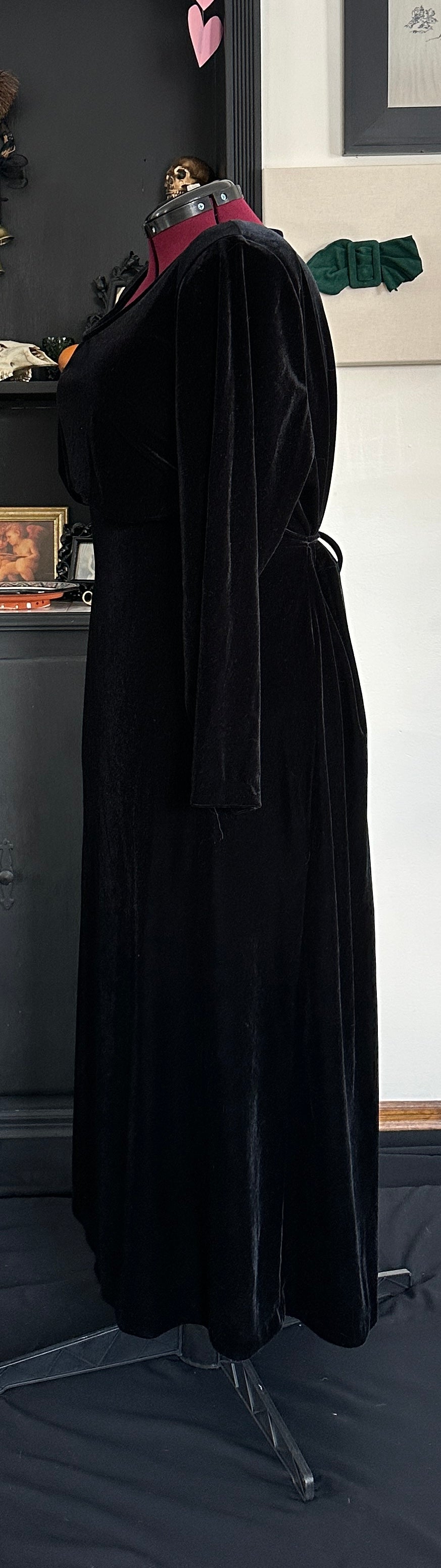 Empire Waist Velvet Maxi Dress 2X -3X