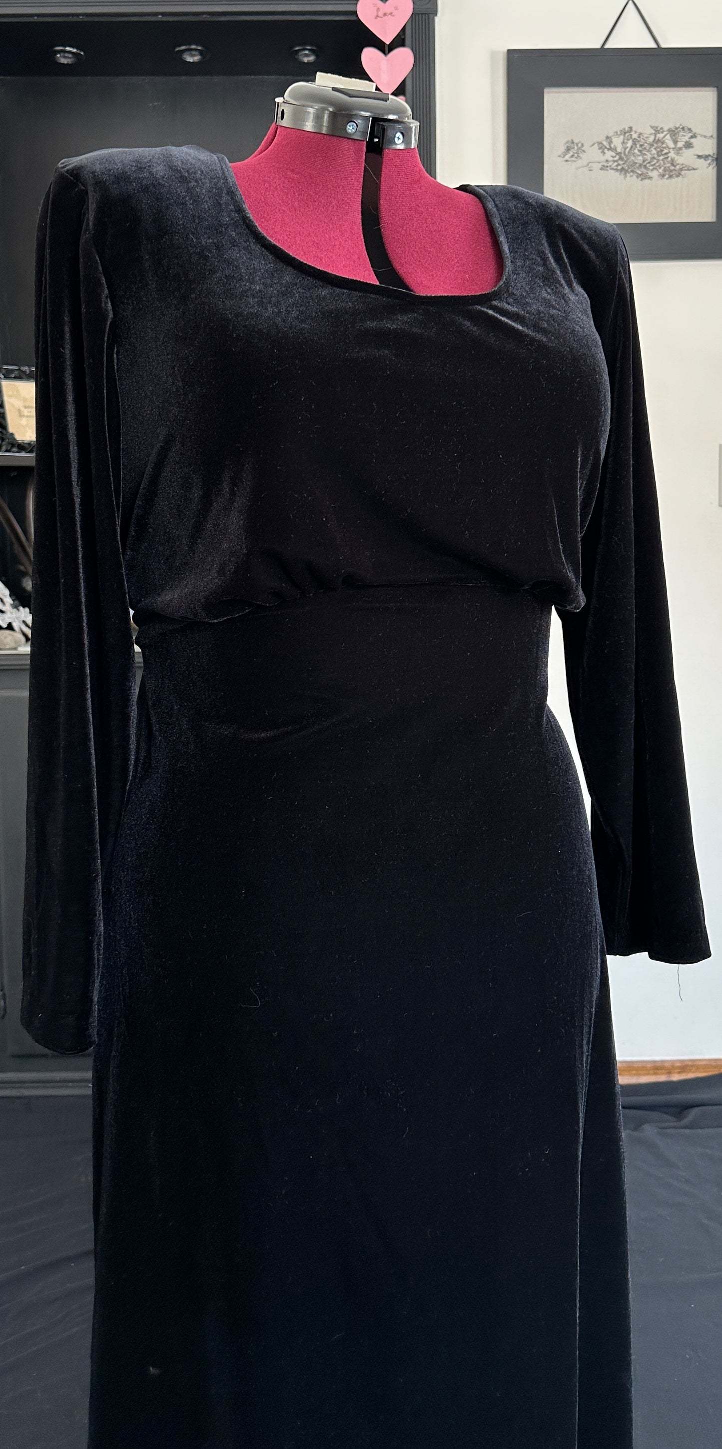 Empire Waist Velvet Maxi Dress 2X -3X