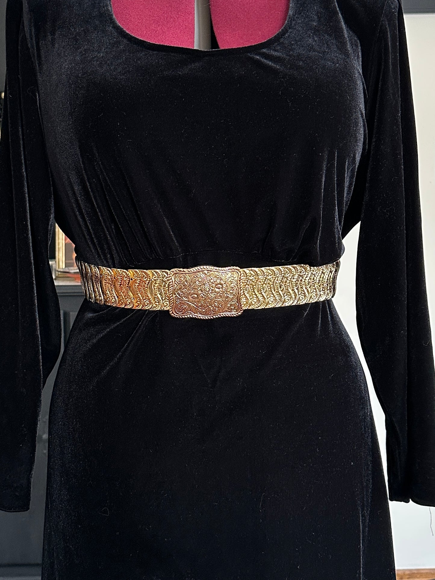 Gold Tone Armor Belt 27" -40"