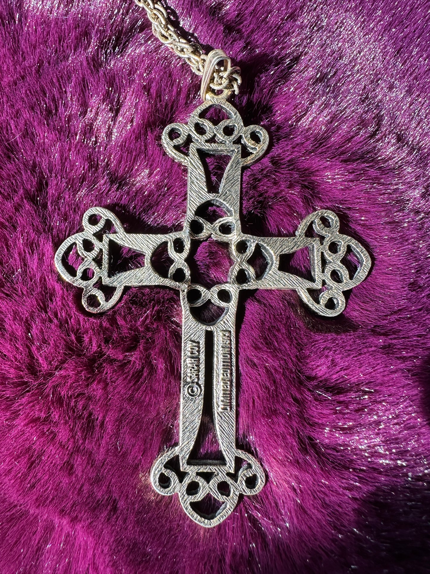 Vintage Sarah Coventry Cross Necklace