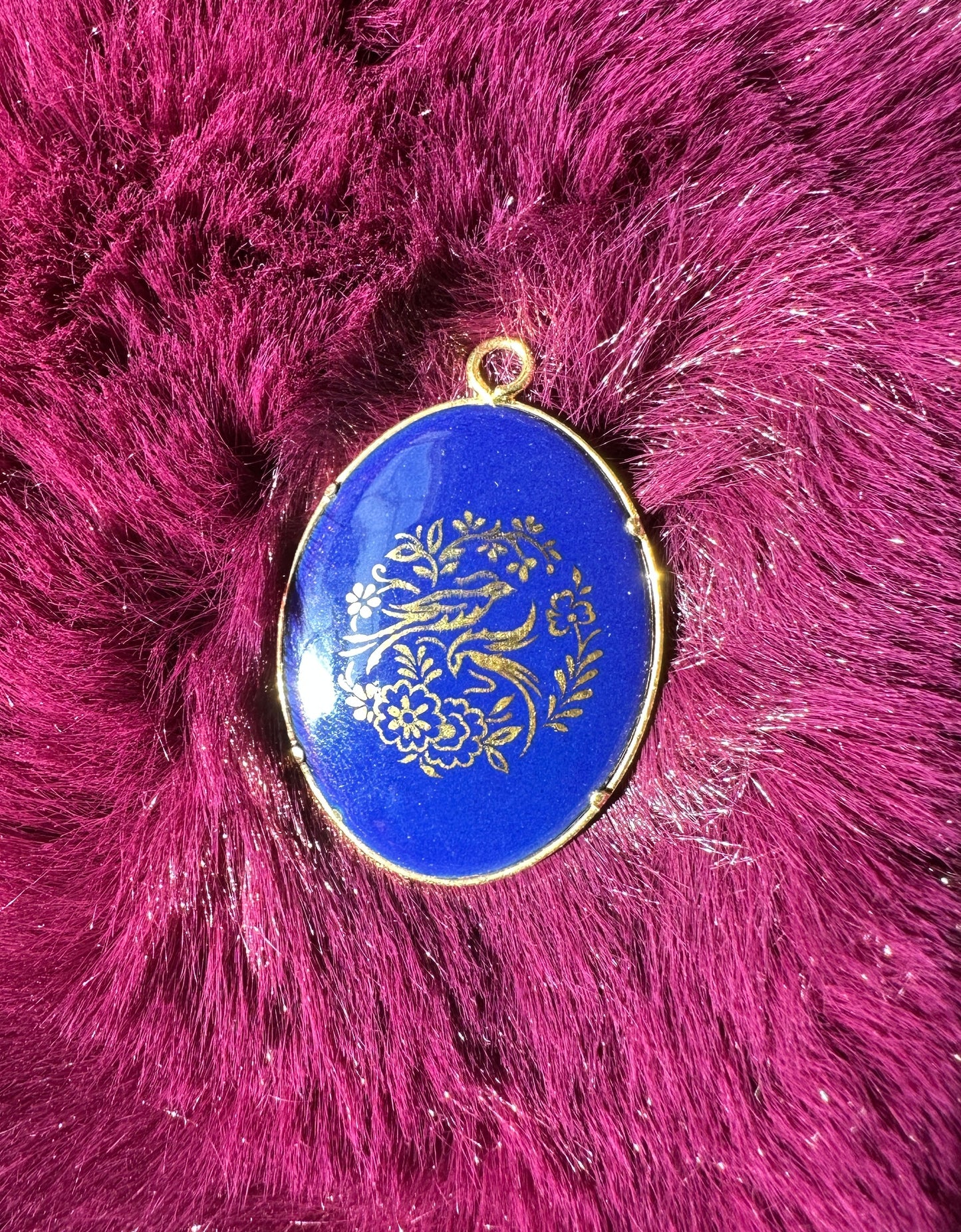 Enamel Bird Pendant