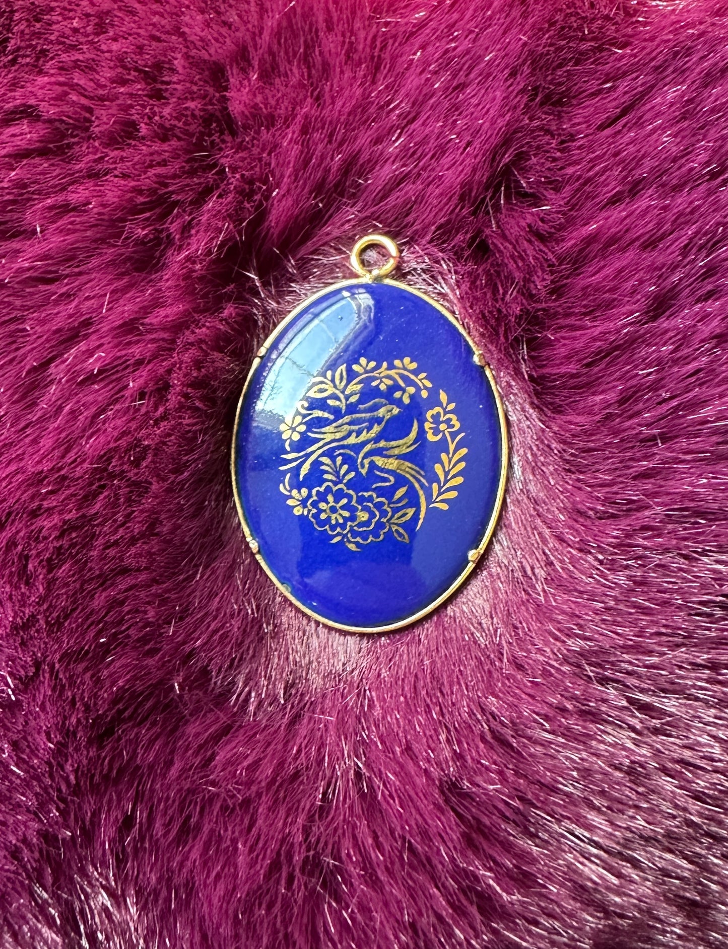 Enamel Bird Pendant