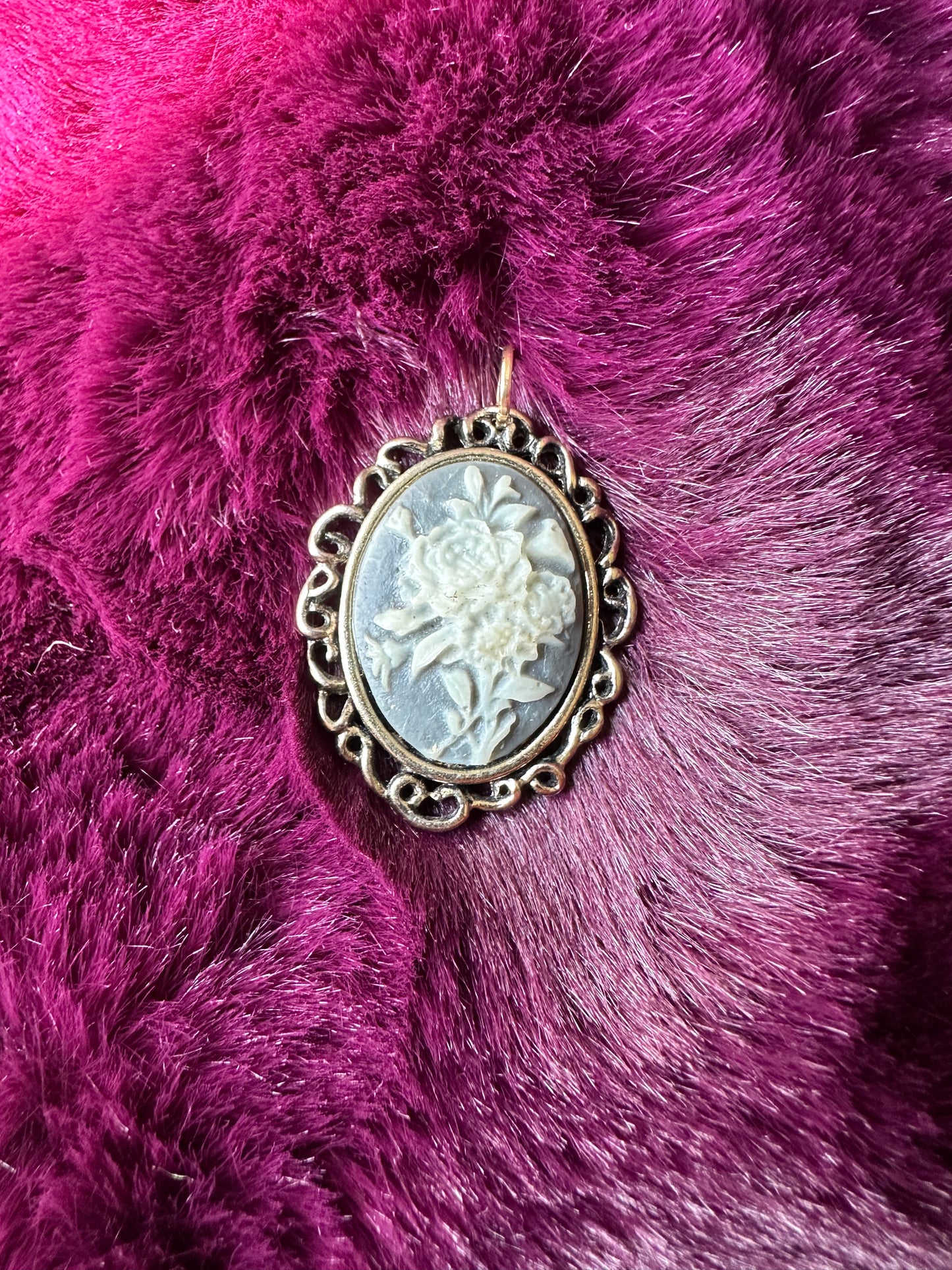 Floral Cameo Pendant