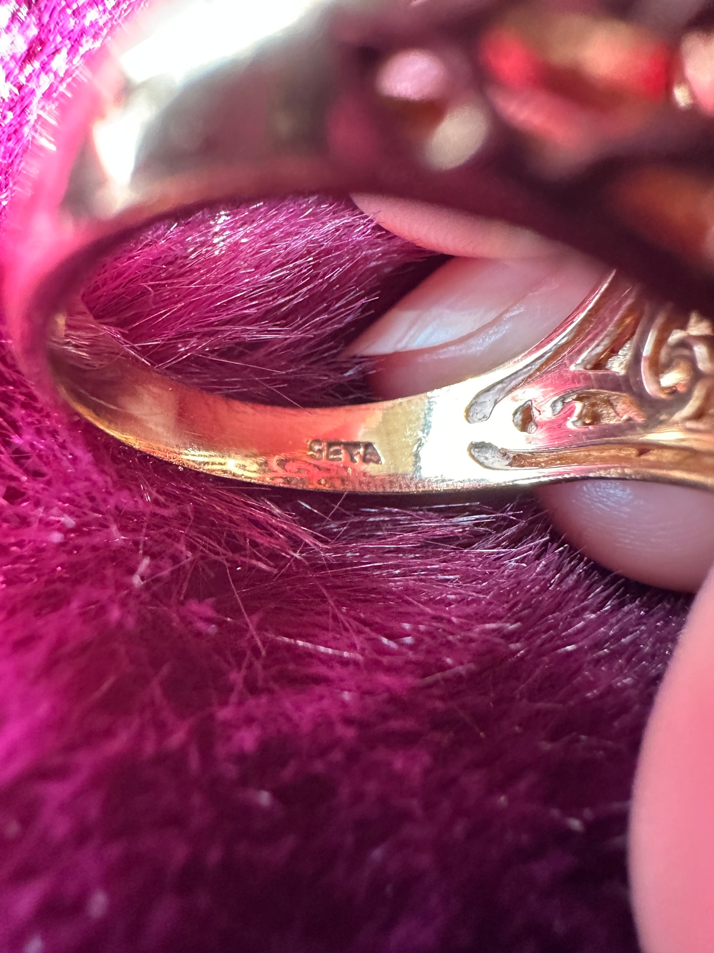 Amethyst Leaf Ring SZ 9.75
