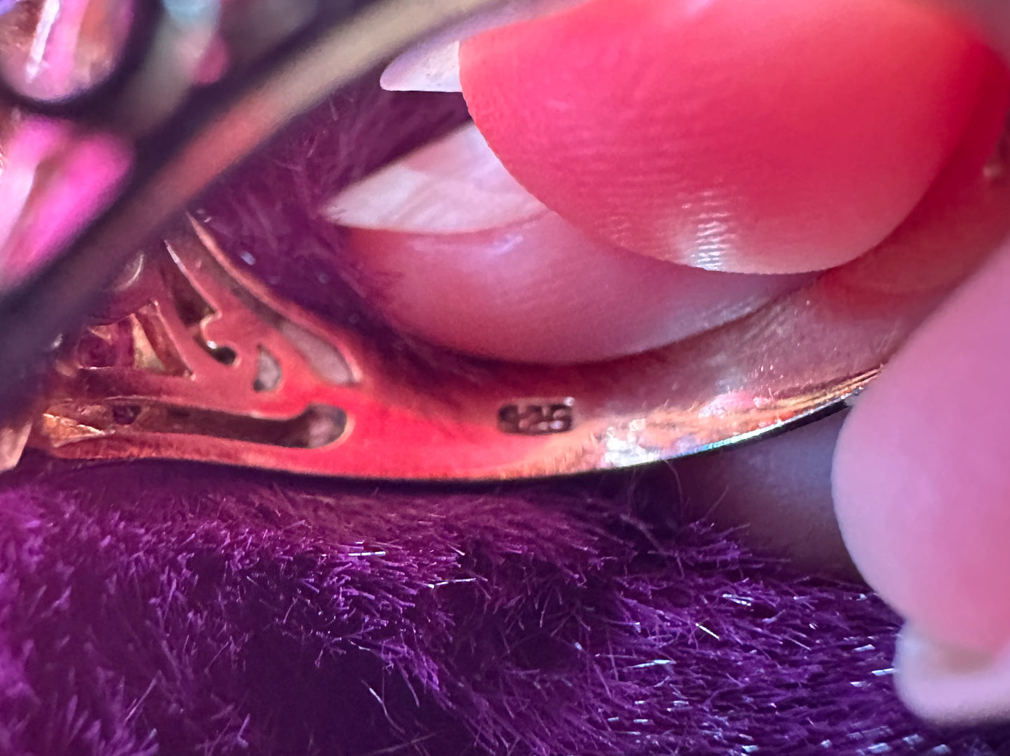 Amethyst Leaf Ring SZ 9.75