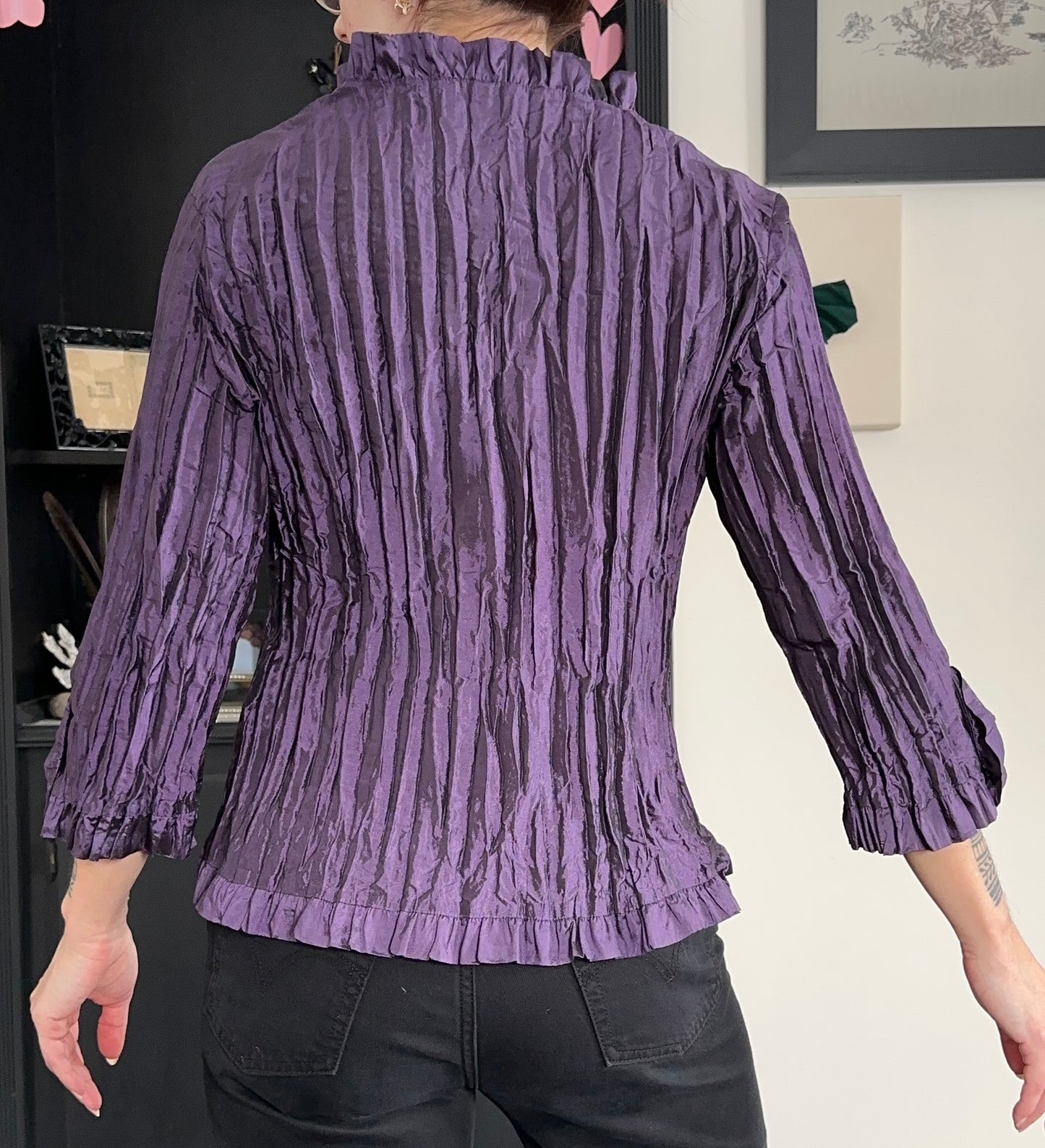 Vintage 90s Crinkled Top M