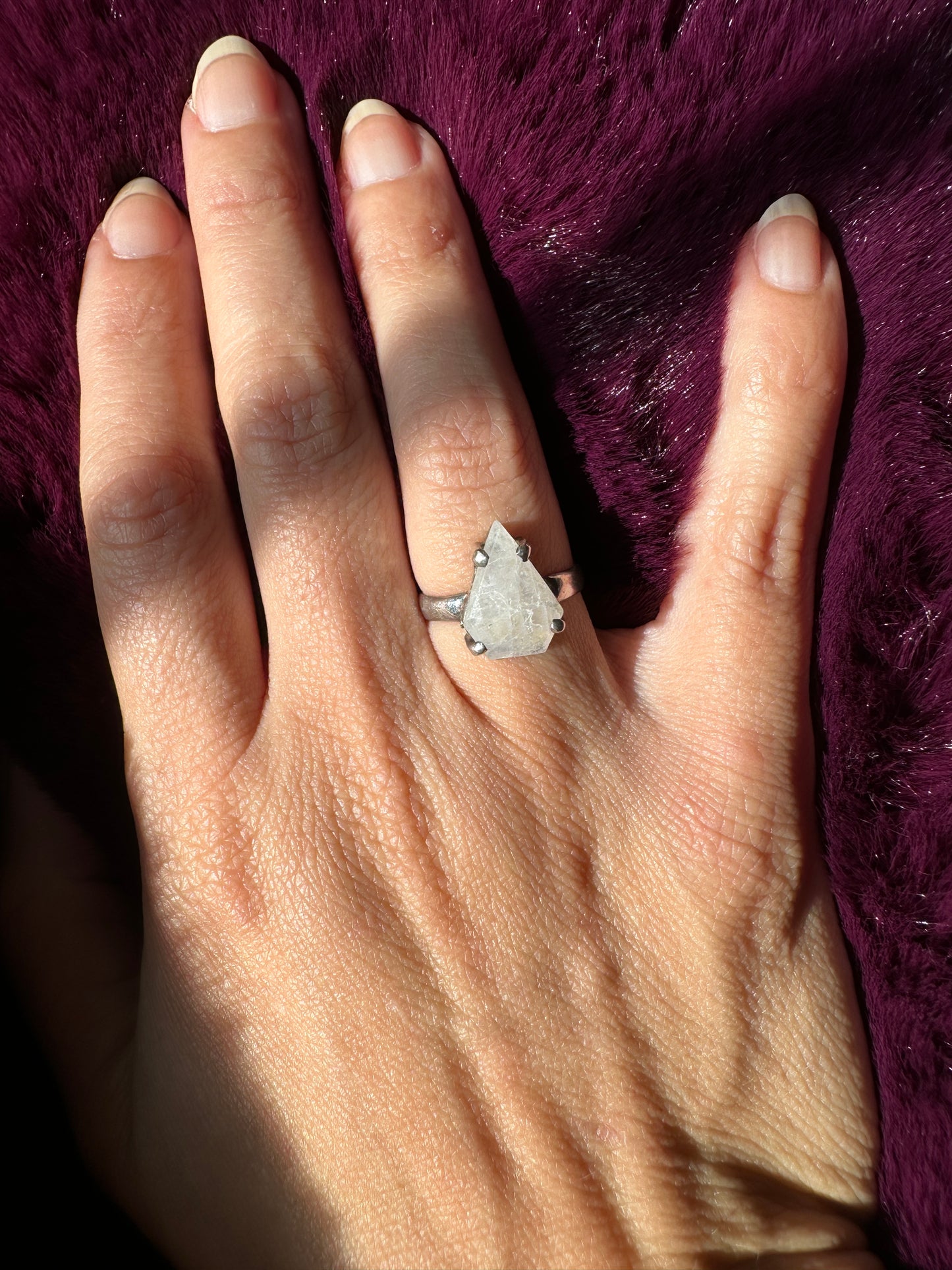 Moonstone Coffin Ring SZ 5