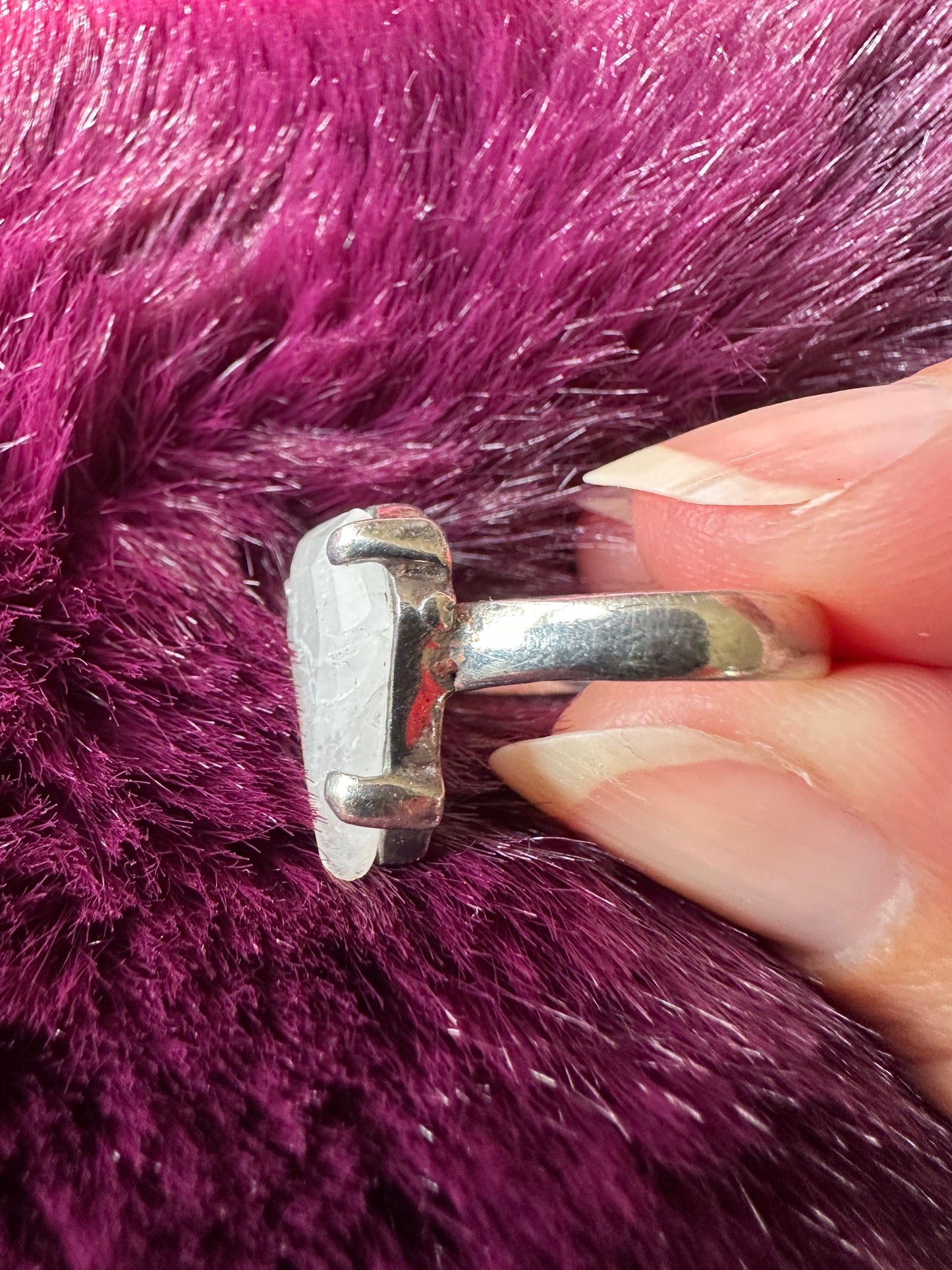 Moonstone Coffin Ring SZ 5