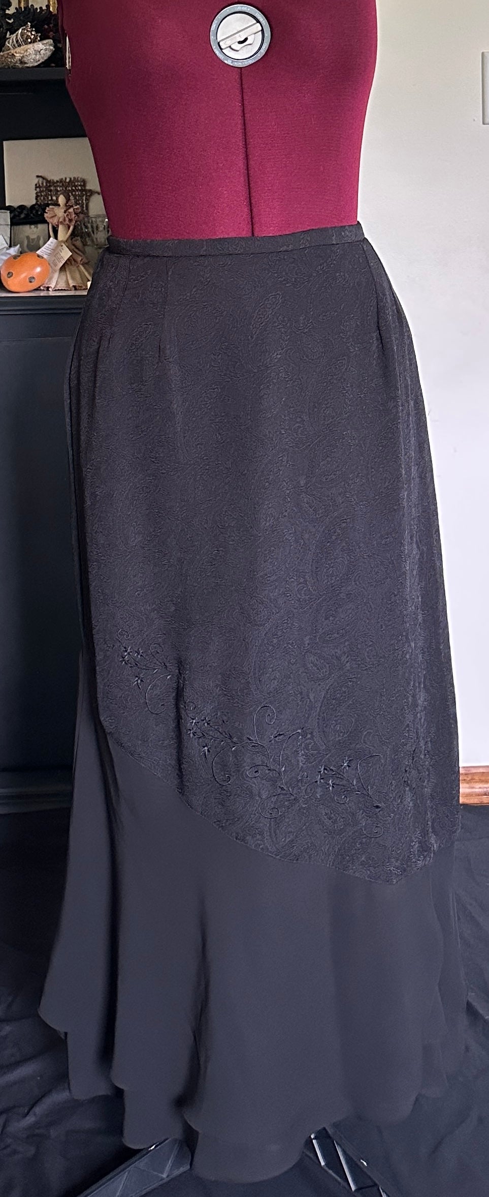 Paisley Vampire Maxi Skirt XL - 1X