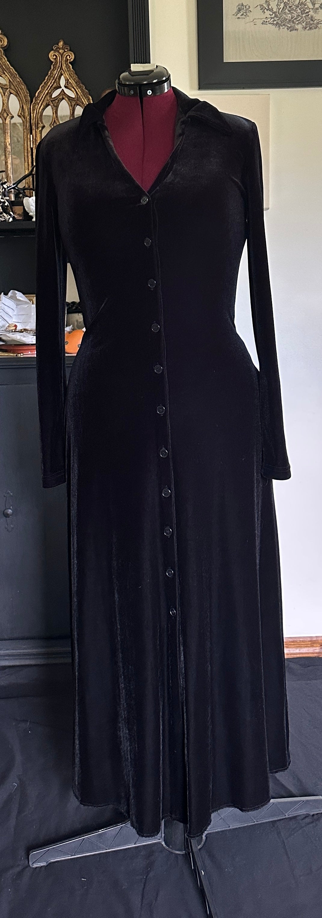 90s Morticia Dress M-L